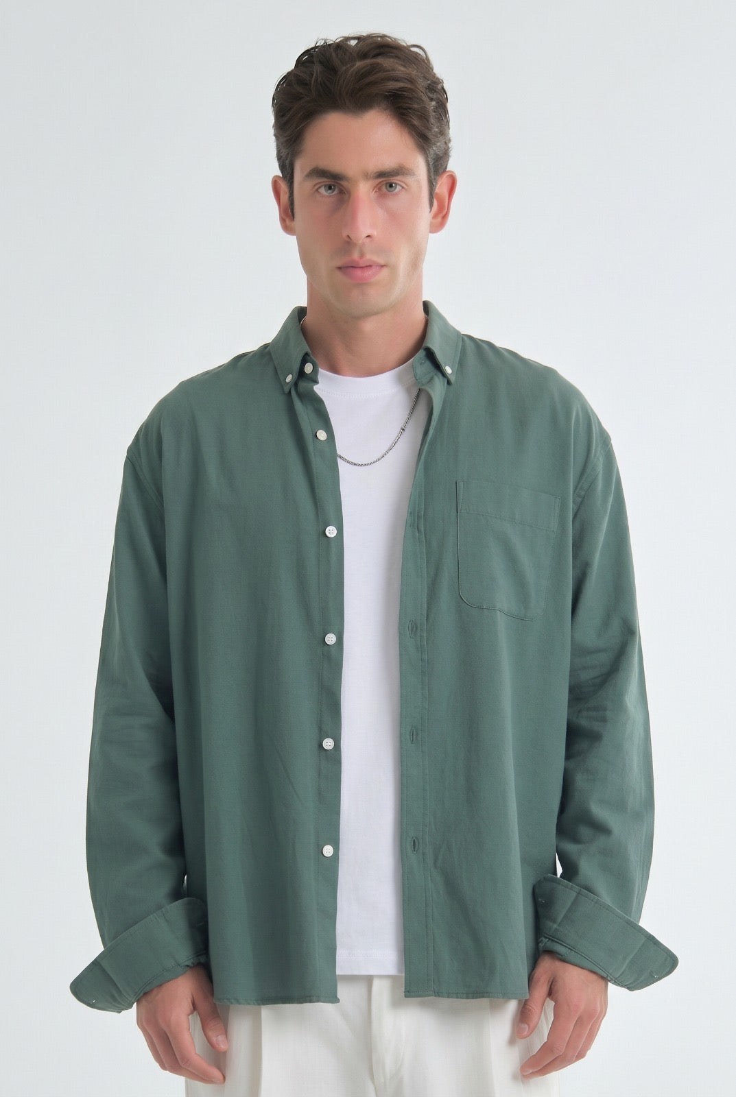 Everyday Olive Linen Shirt