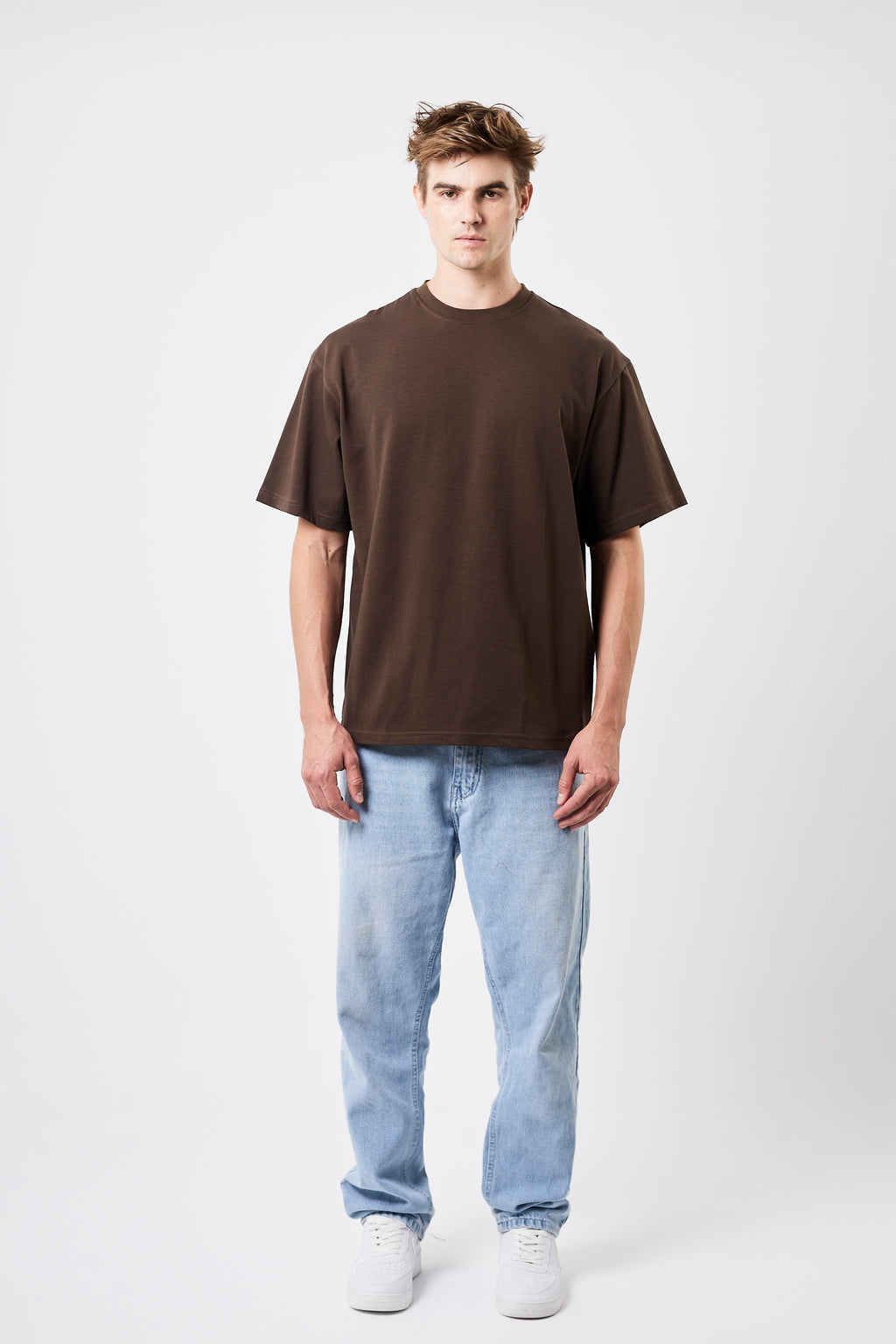 Premium Heavyweight Oversized Tee Brown
