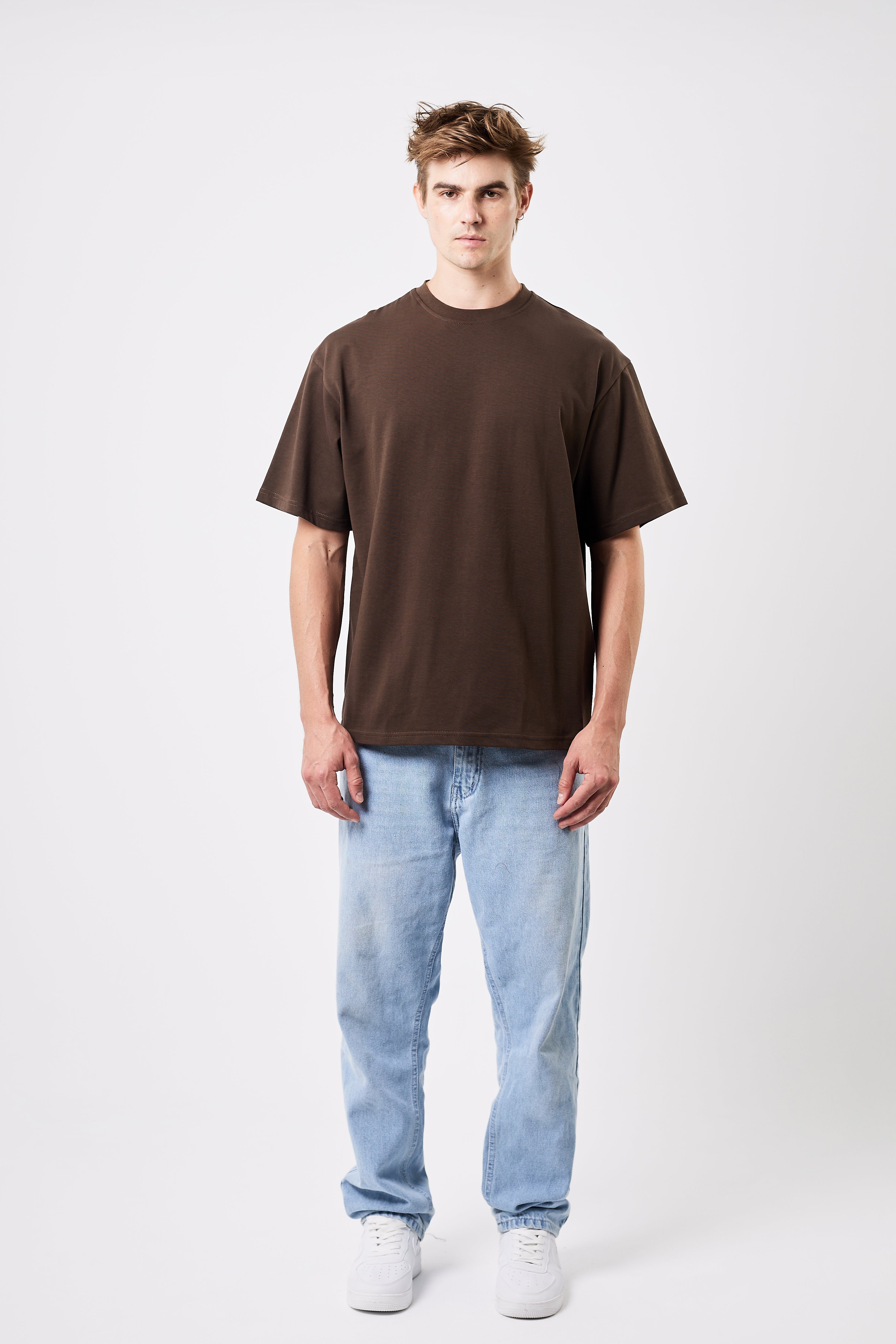 Premium Heavyweight Oversized Tee Brown