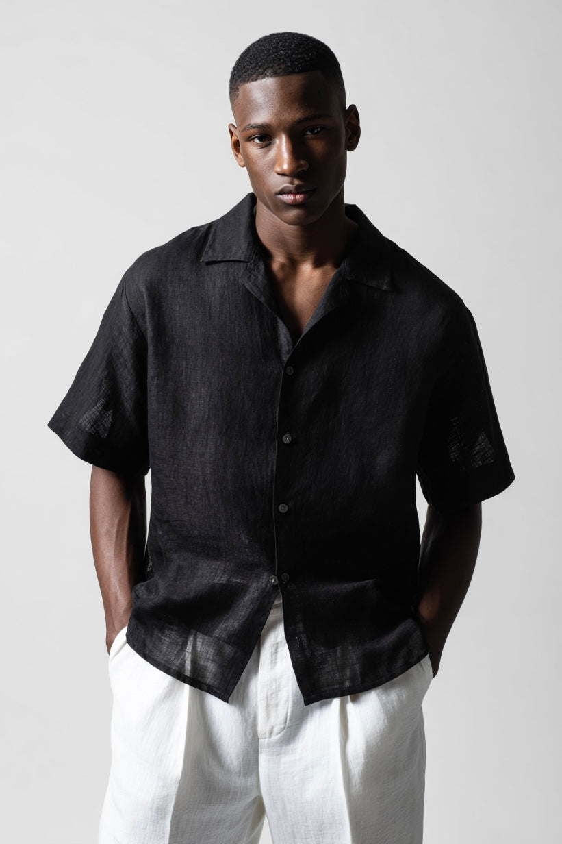 Linen boxy shirt