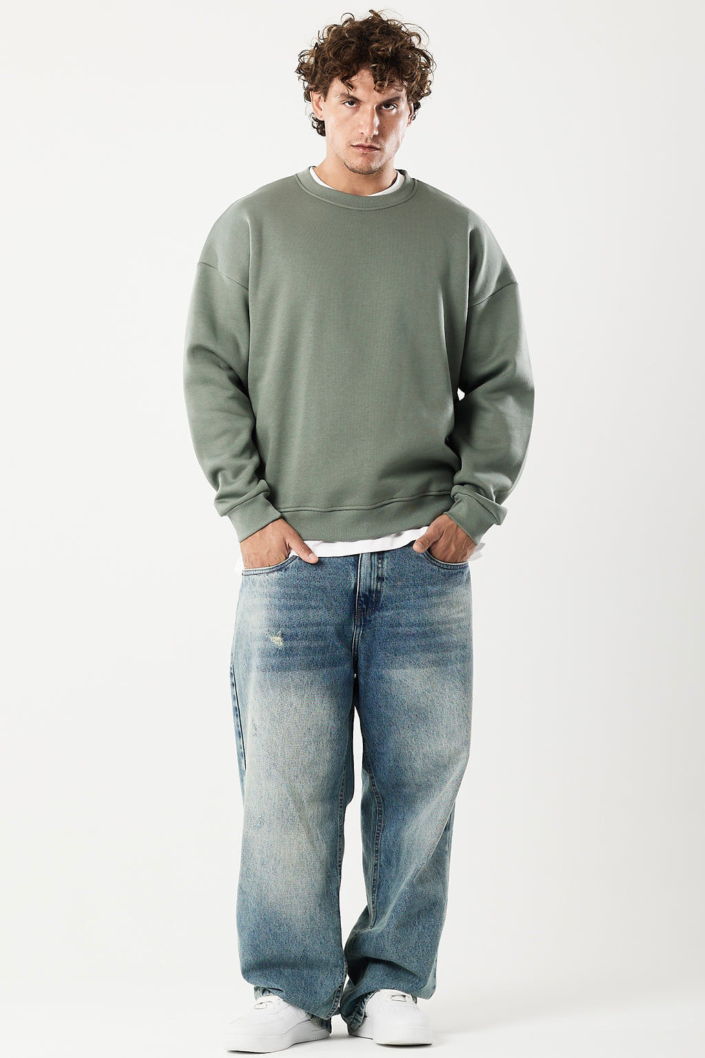 Crewneck sweatshirt Sage Green