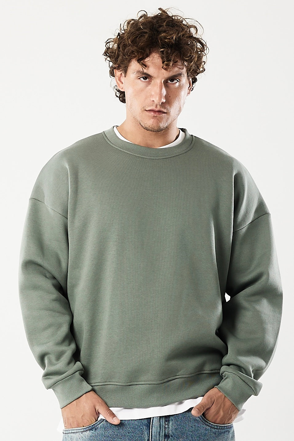 Crewneck sweatshirt Sage Green