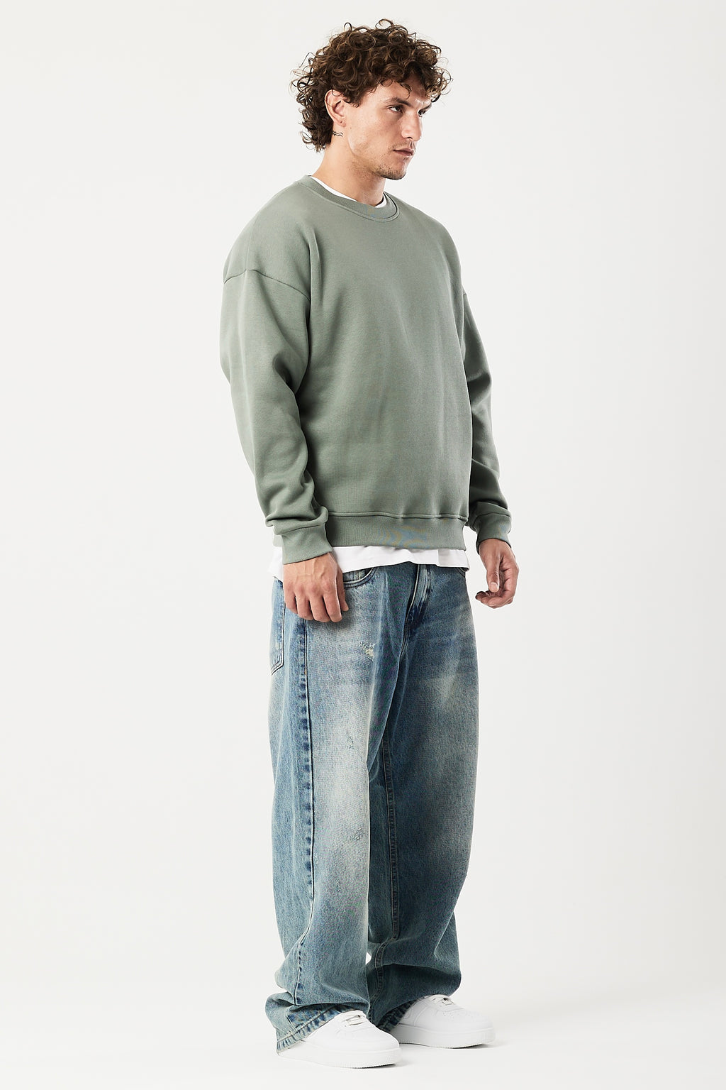 Crewneck sweatshirt Sage Green