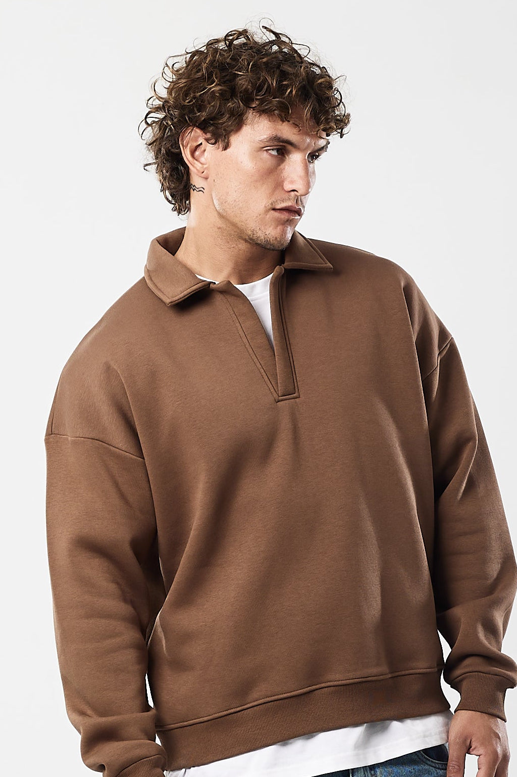 Polo sweater coffee brown