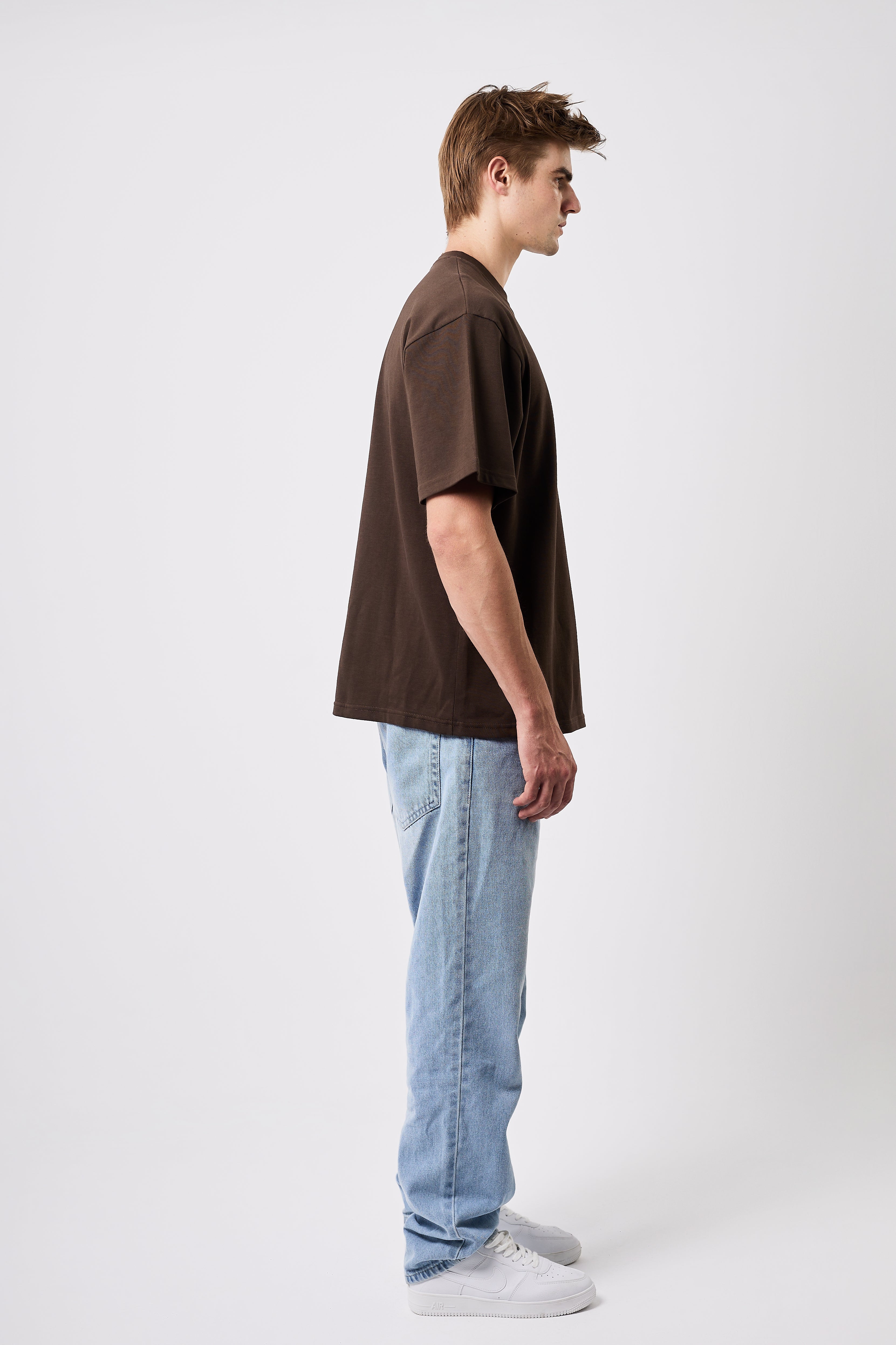 Premium Heavyweight Oversized Tee Brown