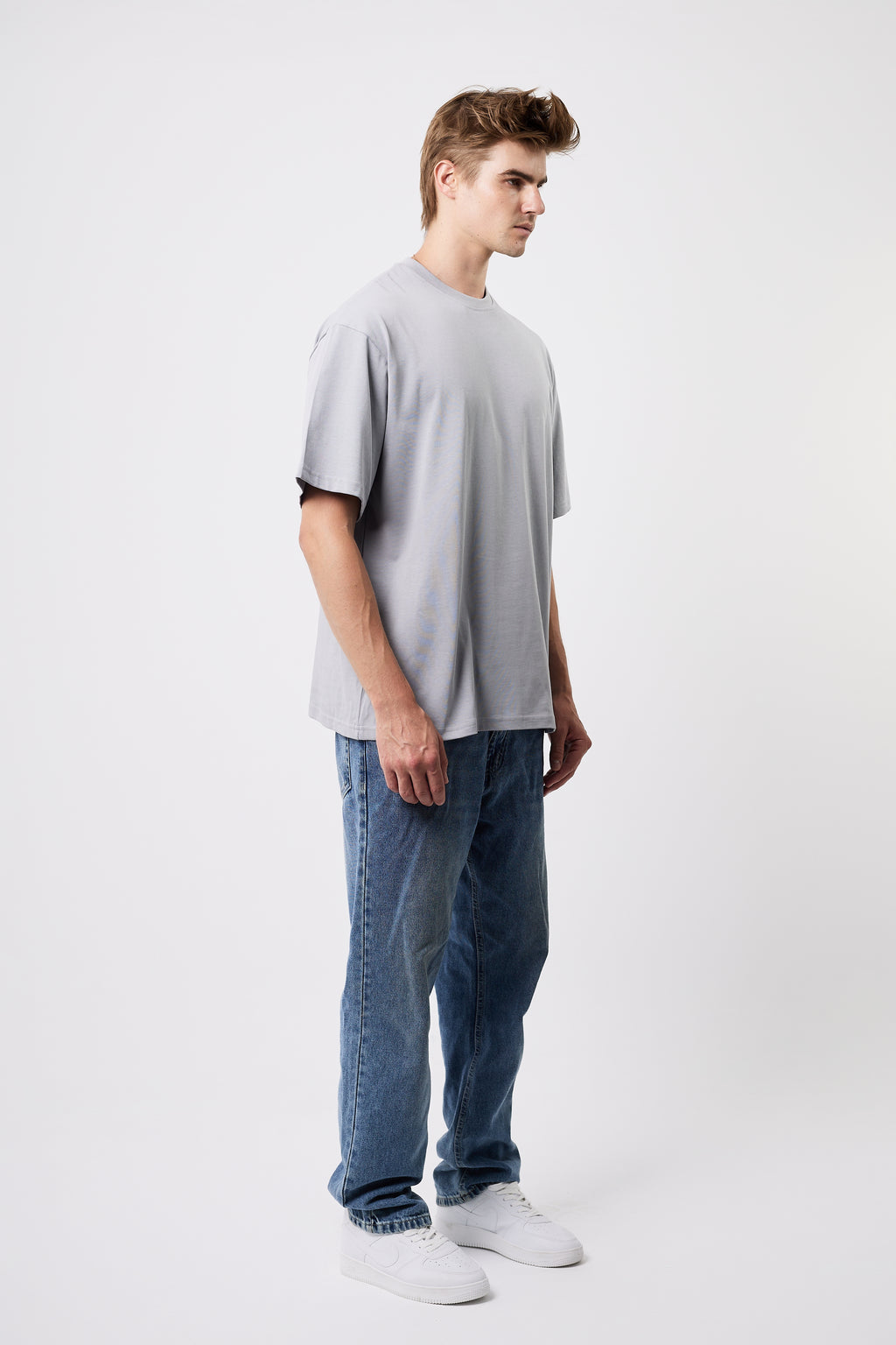 Premium Heavyweight Oversized Tee Light Grey