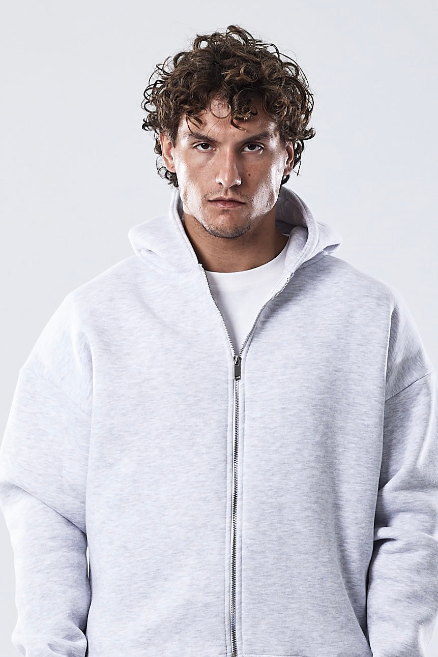 Zip-up hoodie v2 light grey