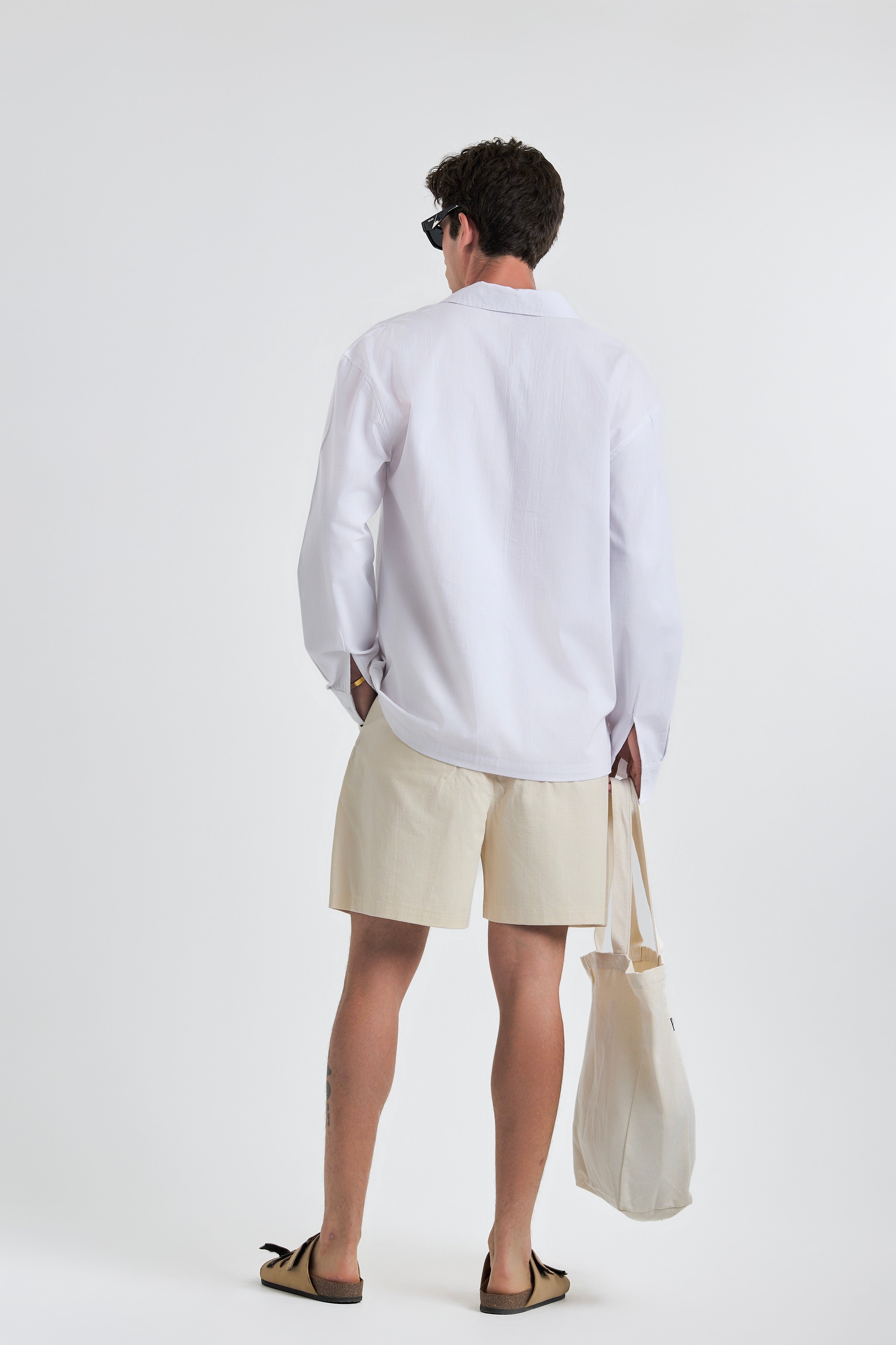 White Riviera linen polo