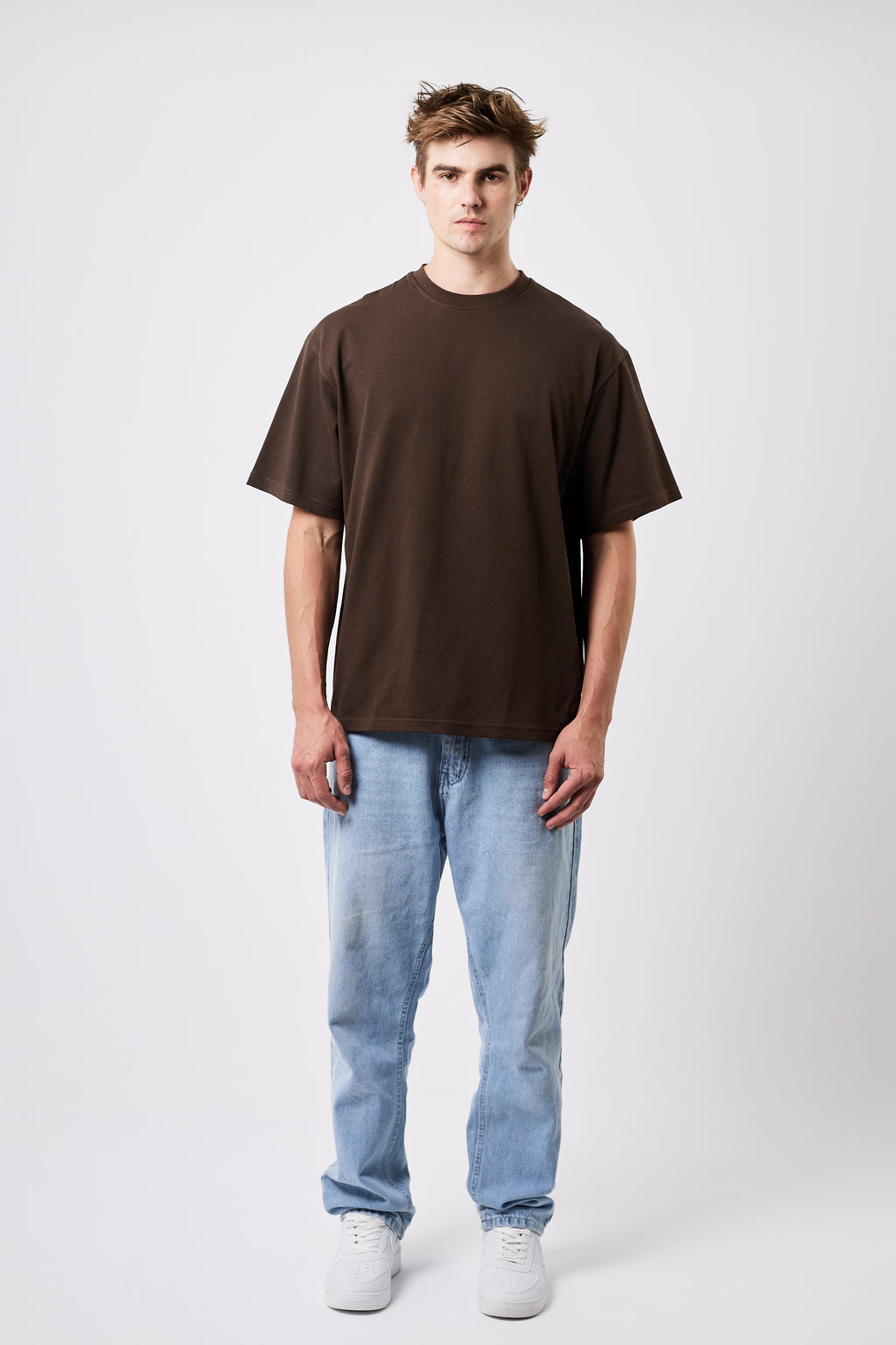 Premium Heavyweight Oversized Tee Brown