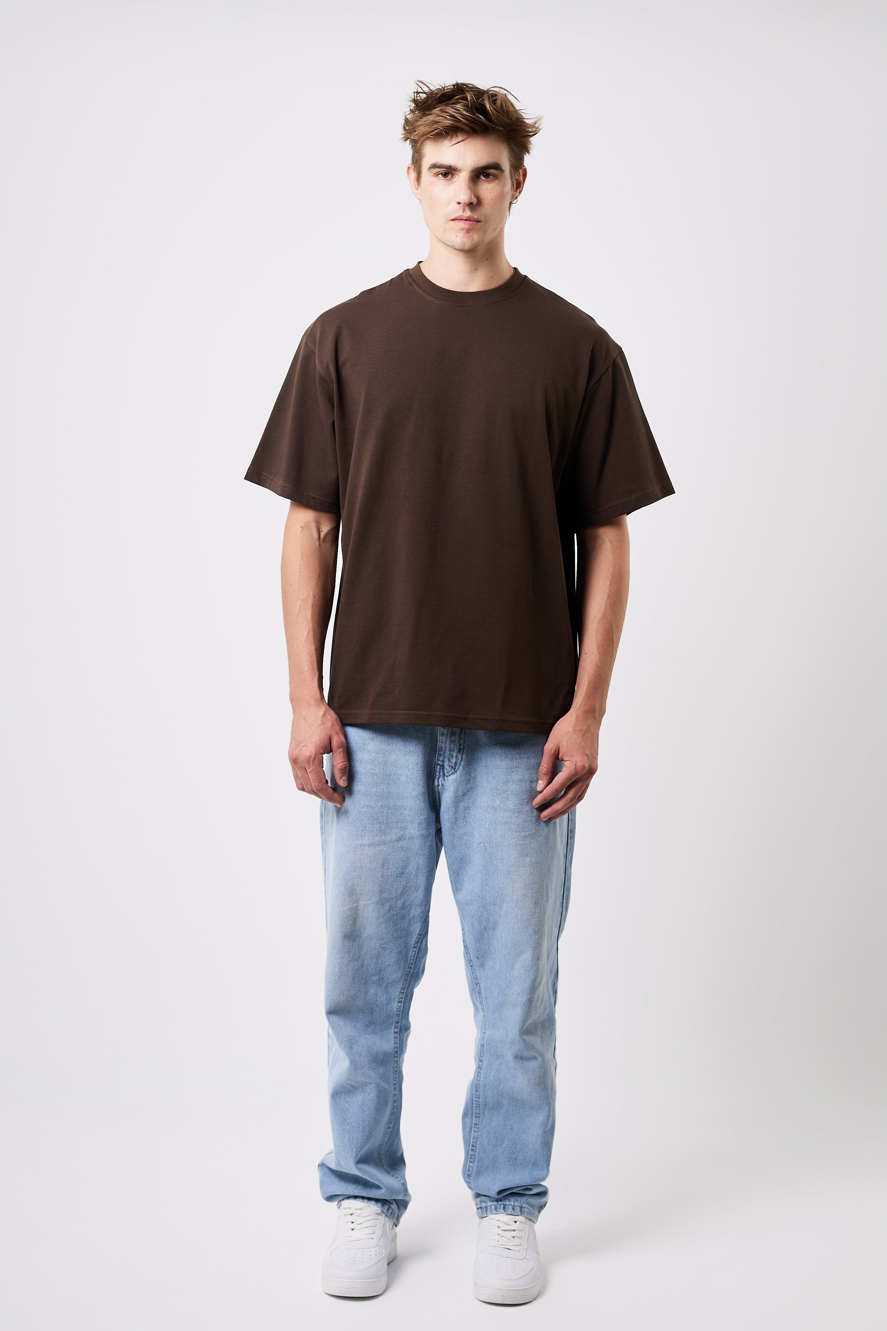 Premium Heavyweight Oversized Tee Brown
