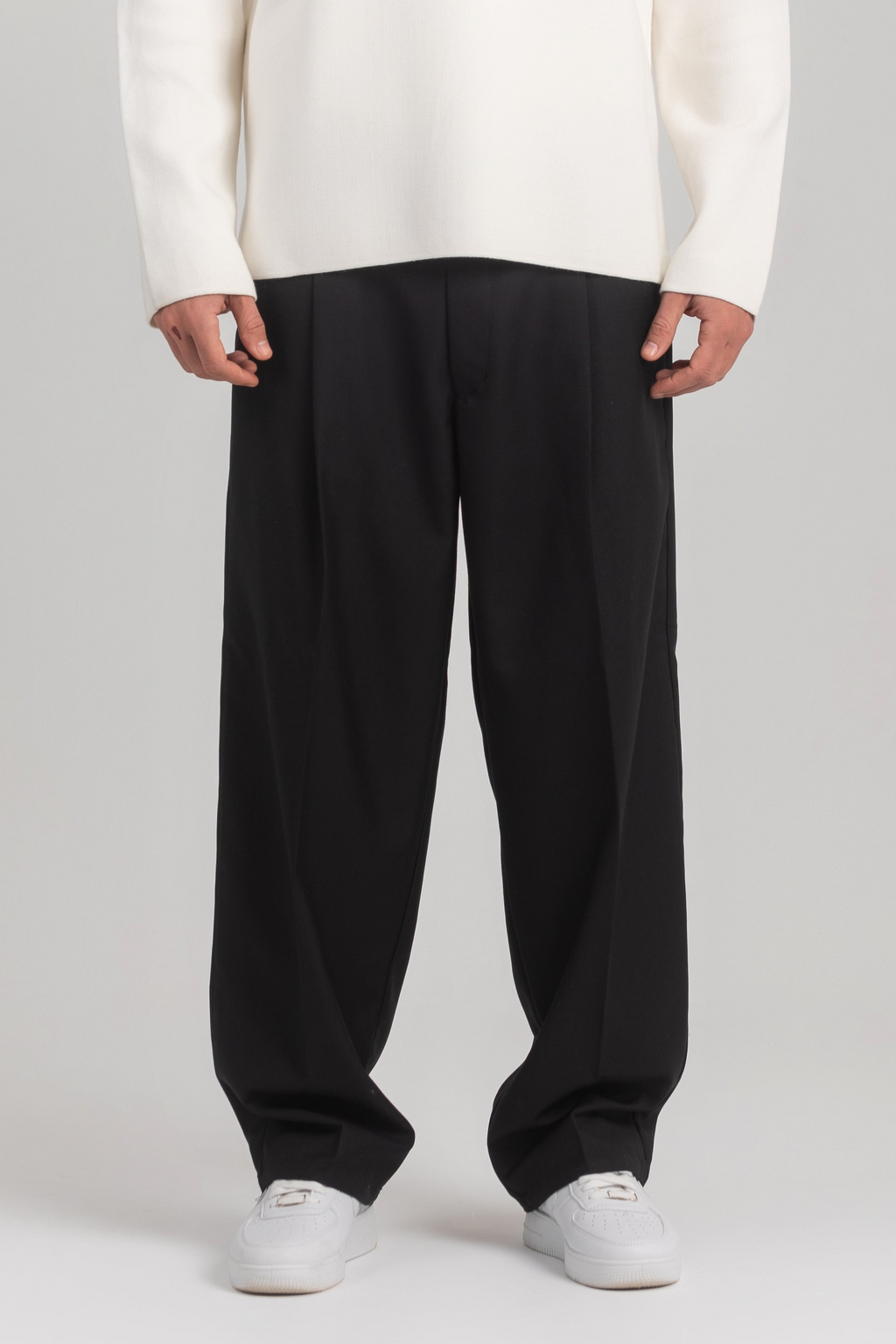 Black Baggy Tailored Pants