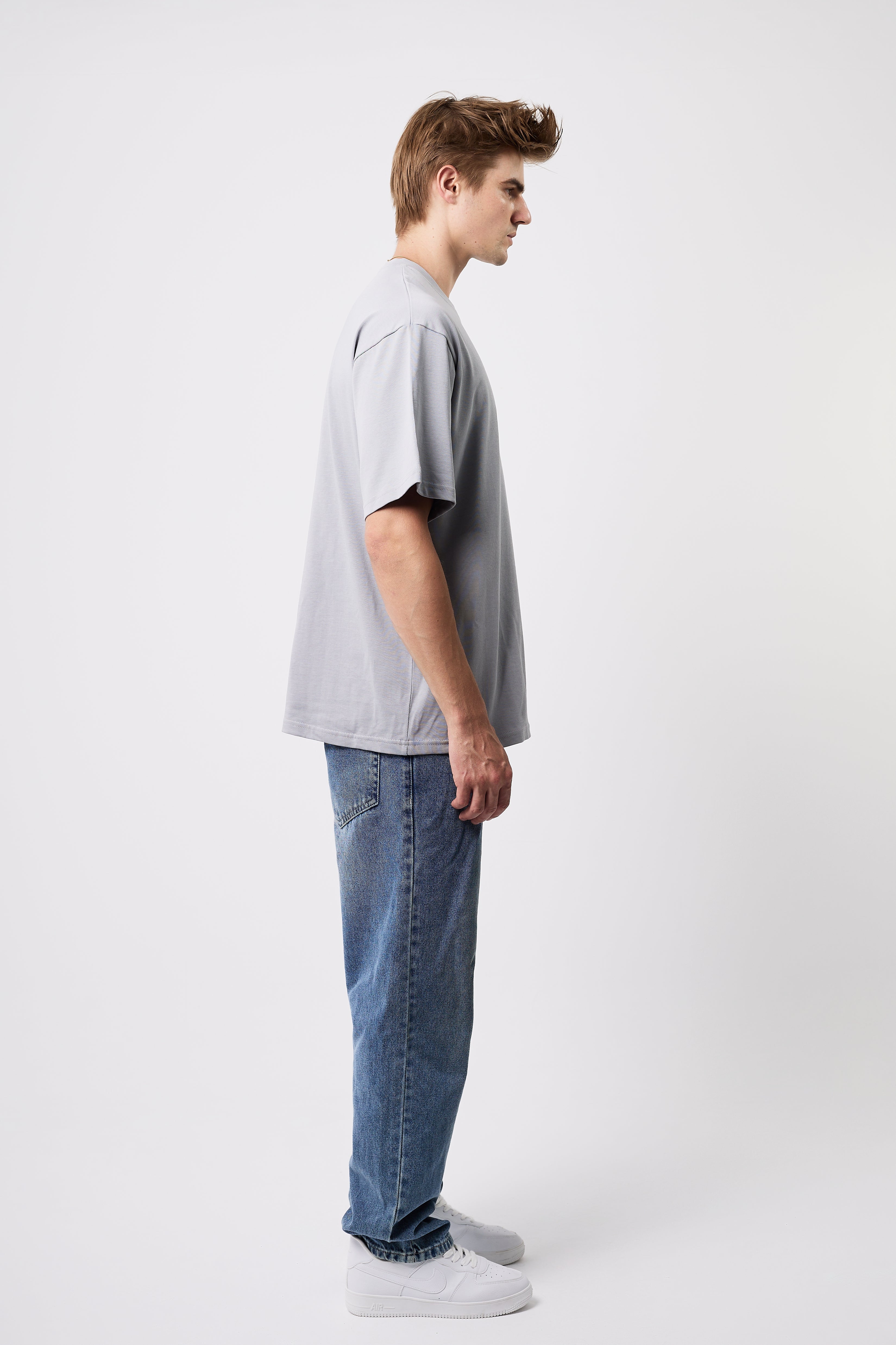 Premium Heavyweight Oversized Tee Light Grey