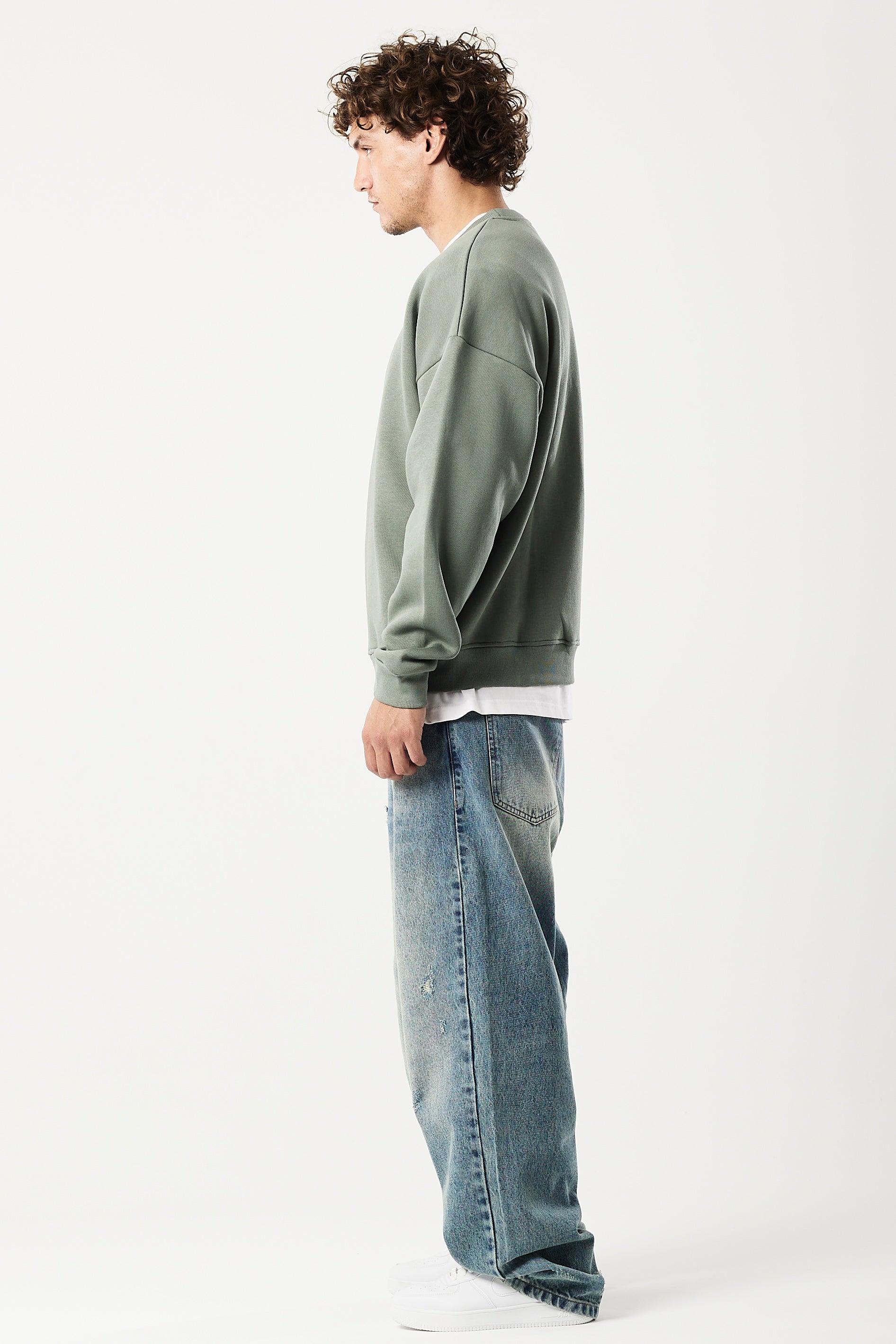 Crewneck sweatshirt Sage Green