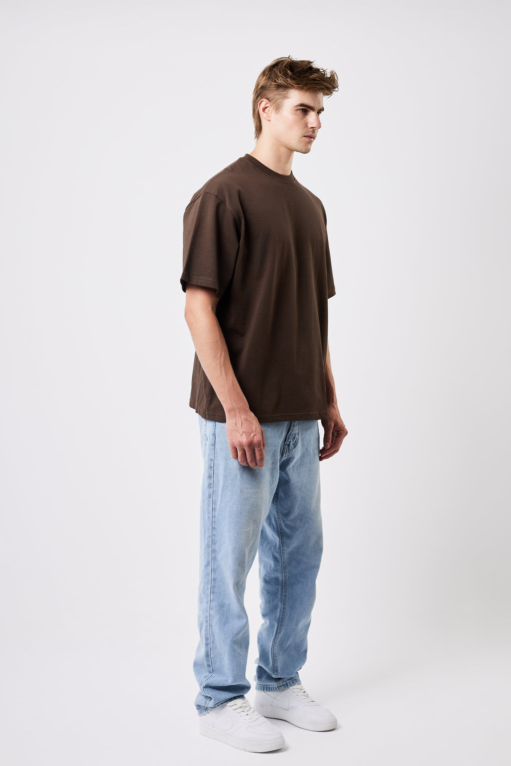 Premium Heavyweight Oversized Tee Brown