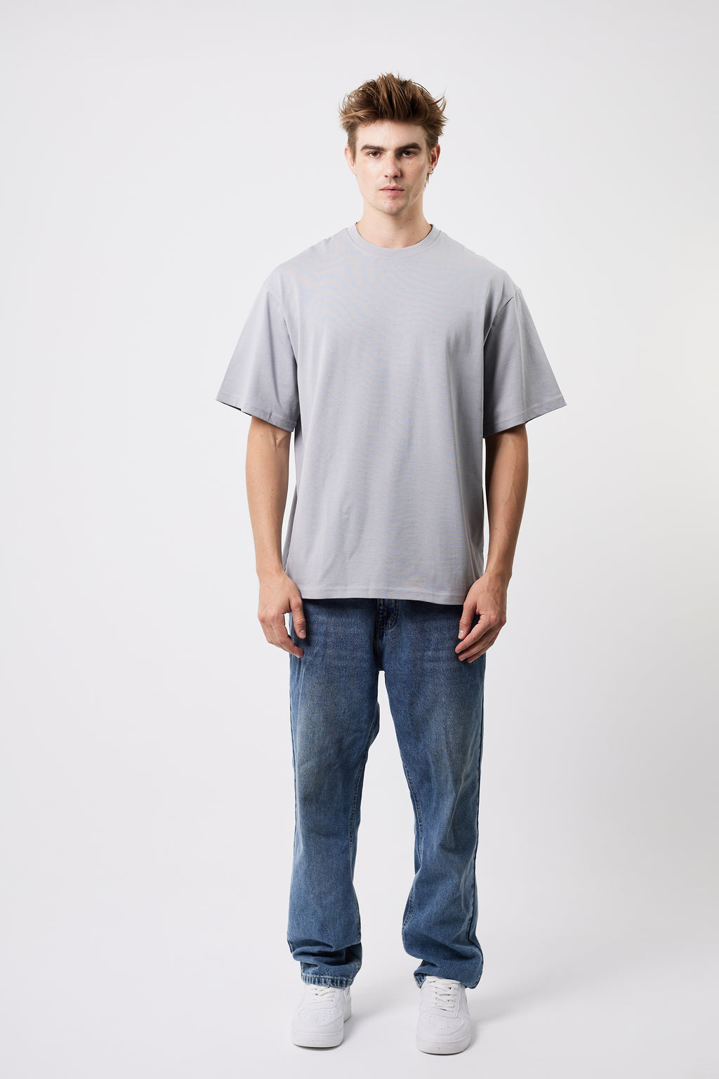 Premium Heavyweight Oversized Tee Light Grey