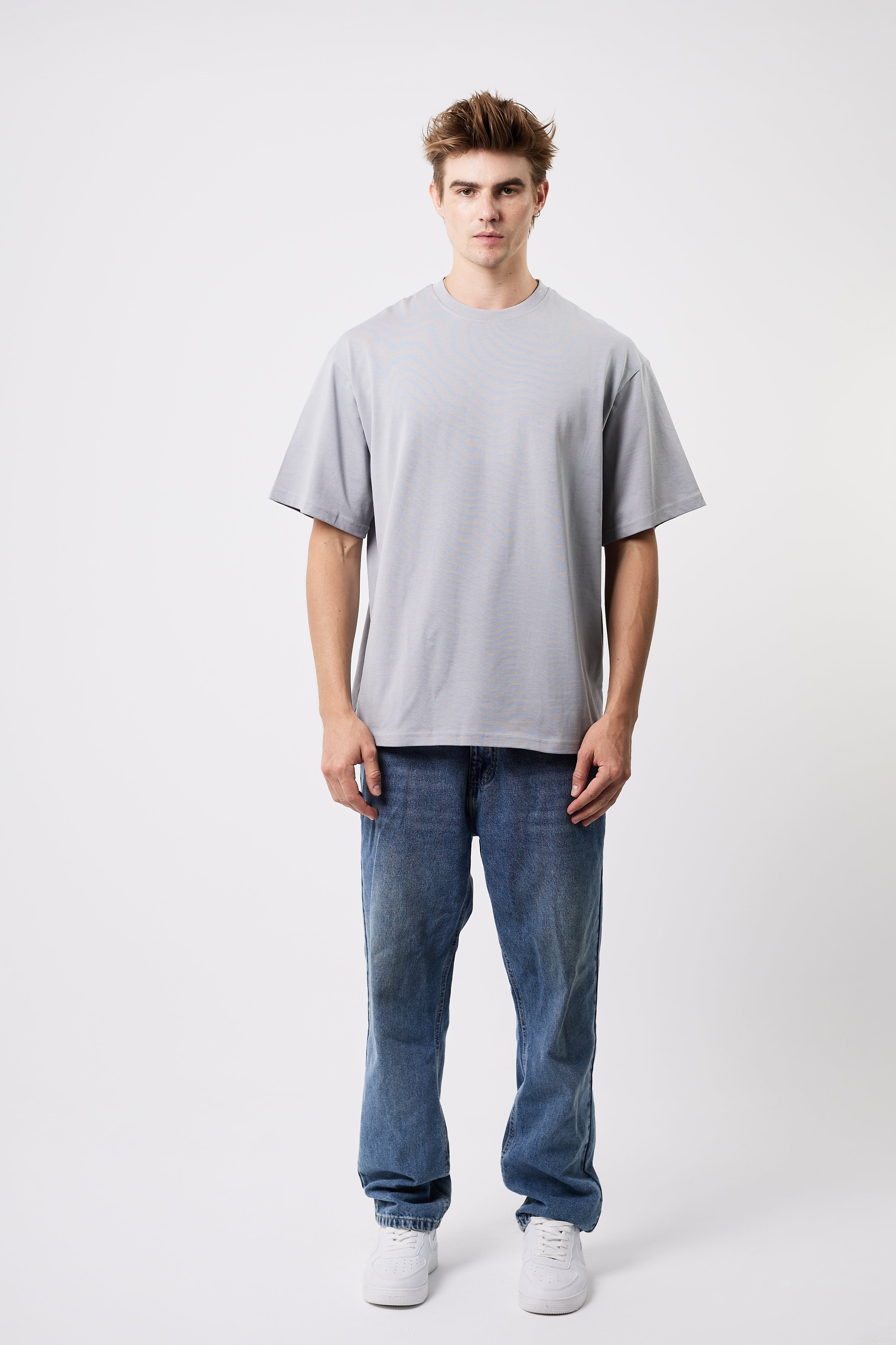 Premium Heavyweight Oversized Tee Light Grey