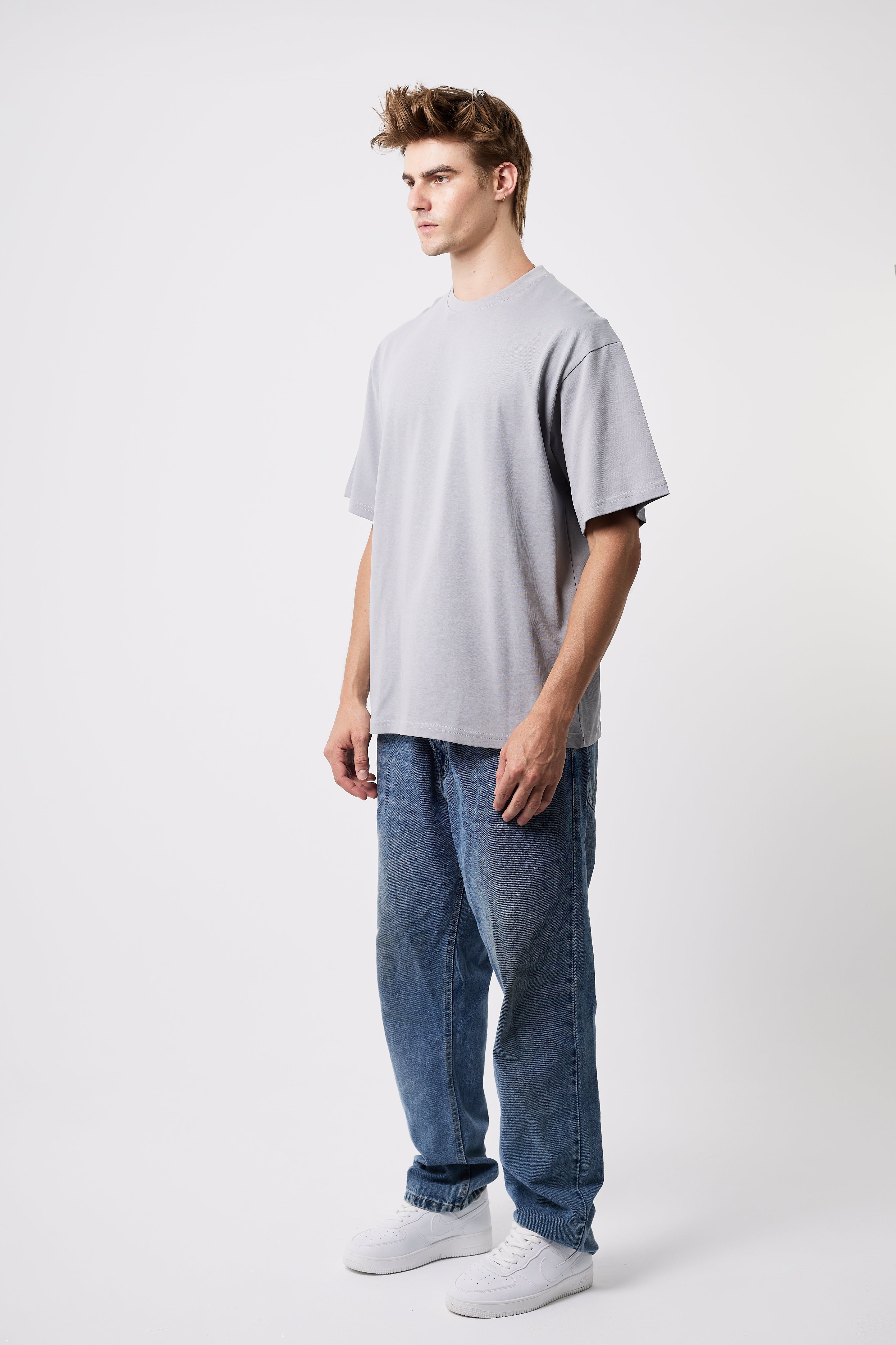 Premium Heavyweight Oversized Tee Light Grey