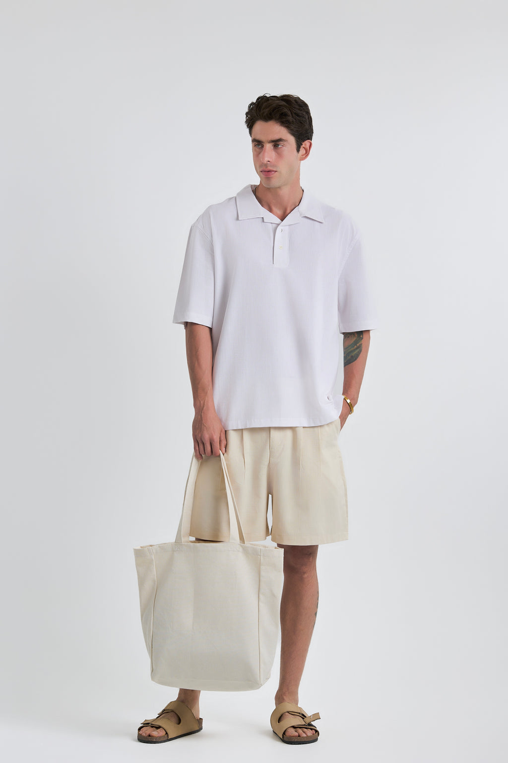 White Relaxed Cuban Linen Shirt