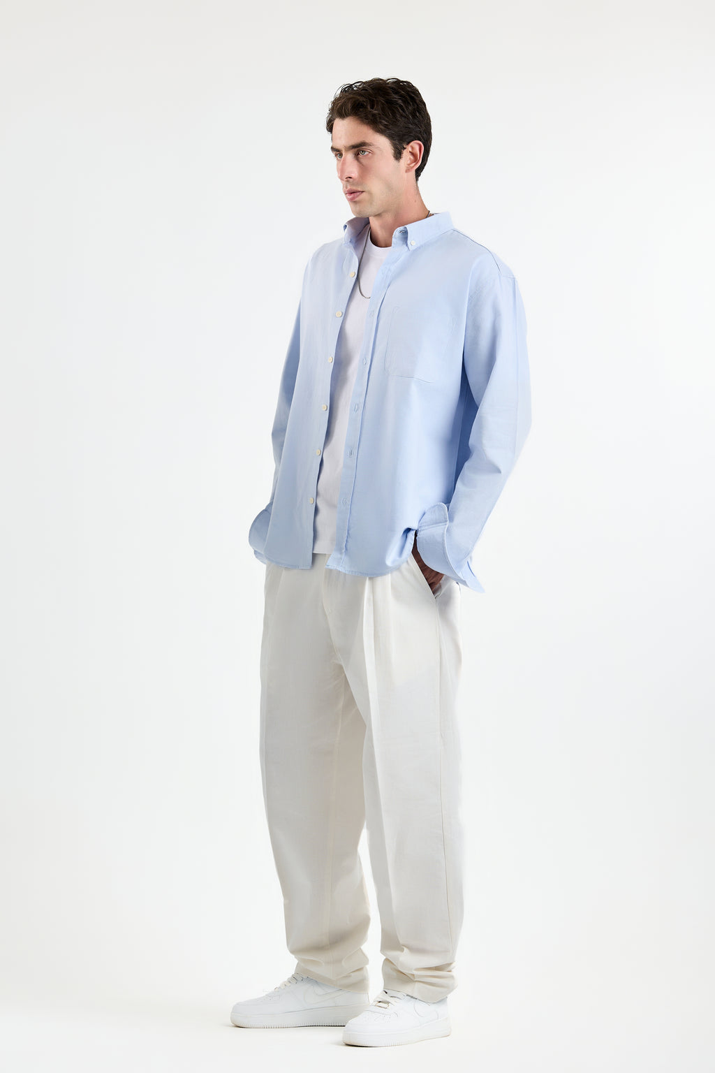 Everyday Baby Blue Linen Shirt