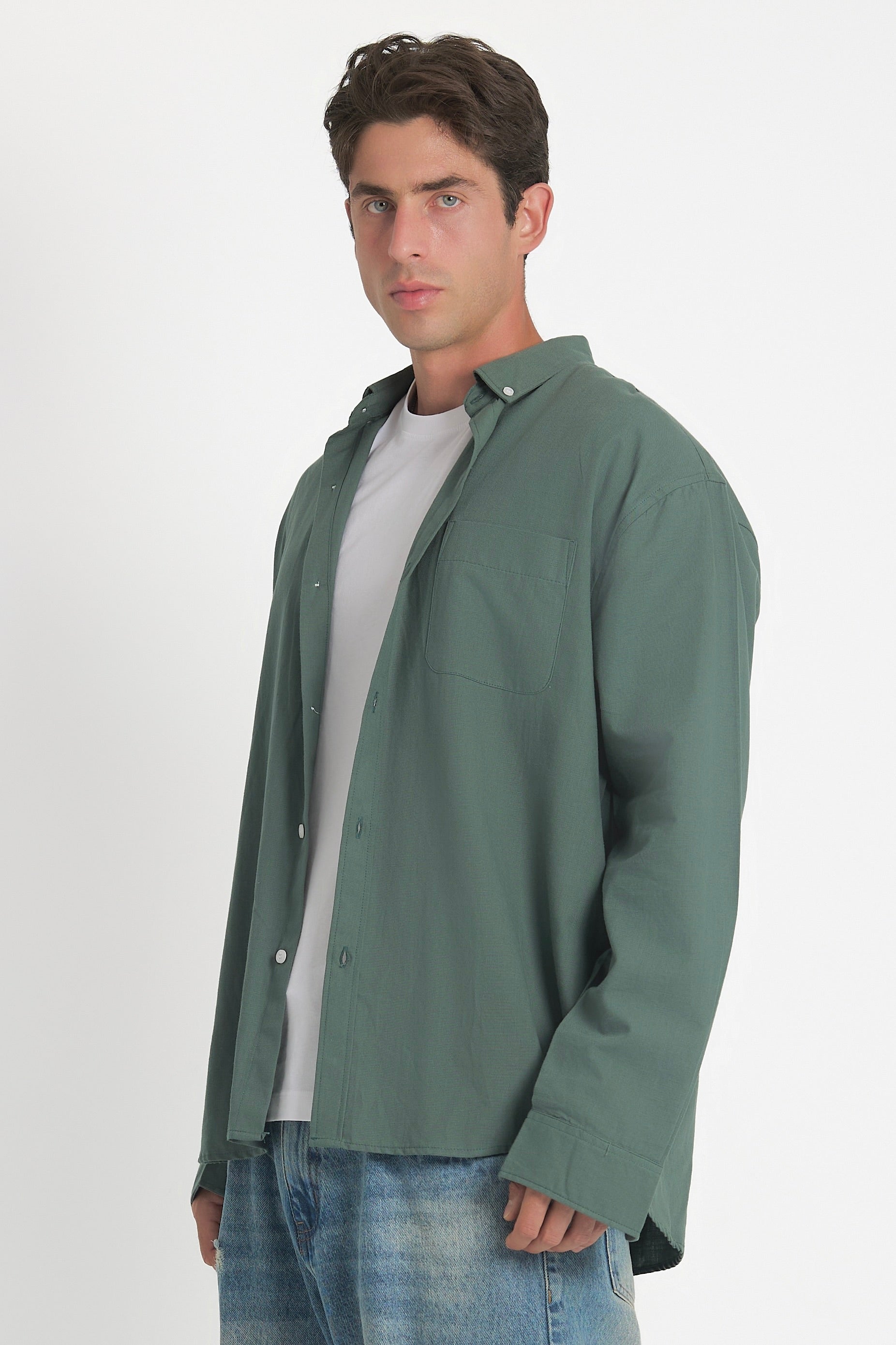 Everyday Olive Linen Shirt