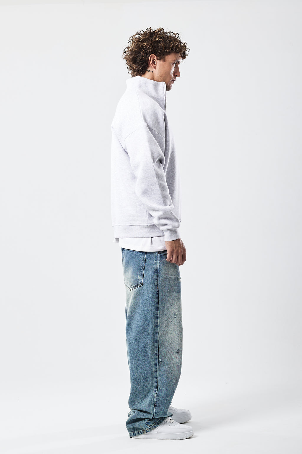 Half-zip sweatshirt Light Grey