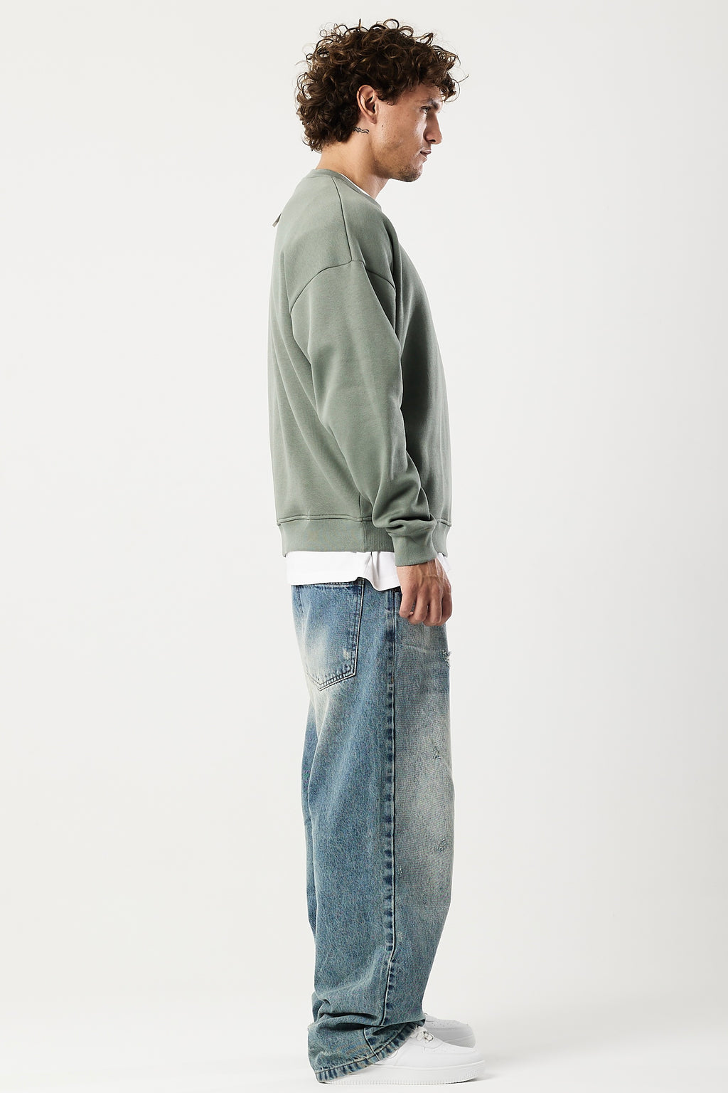 Crewneck sweatshirt Sage Green