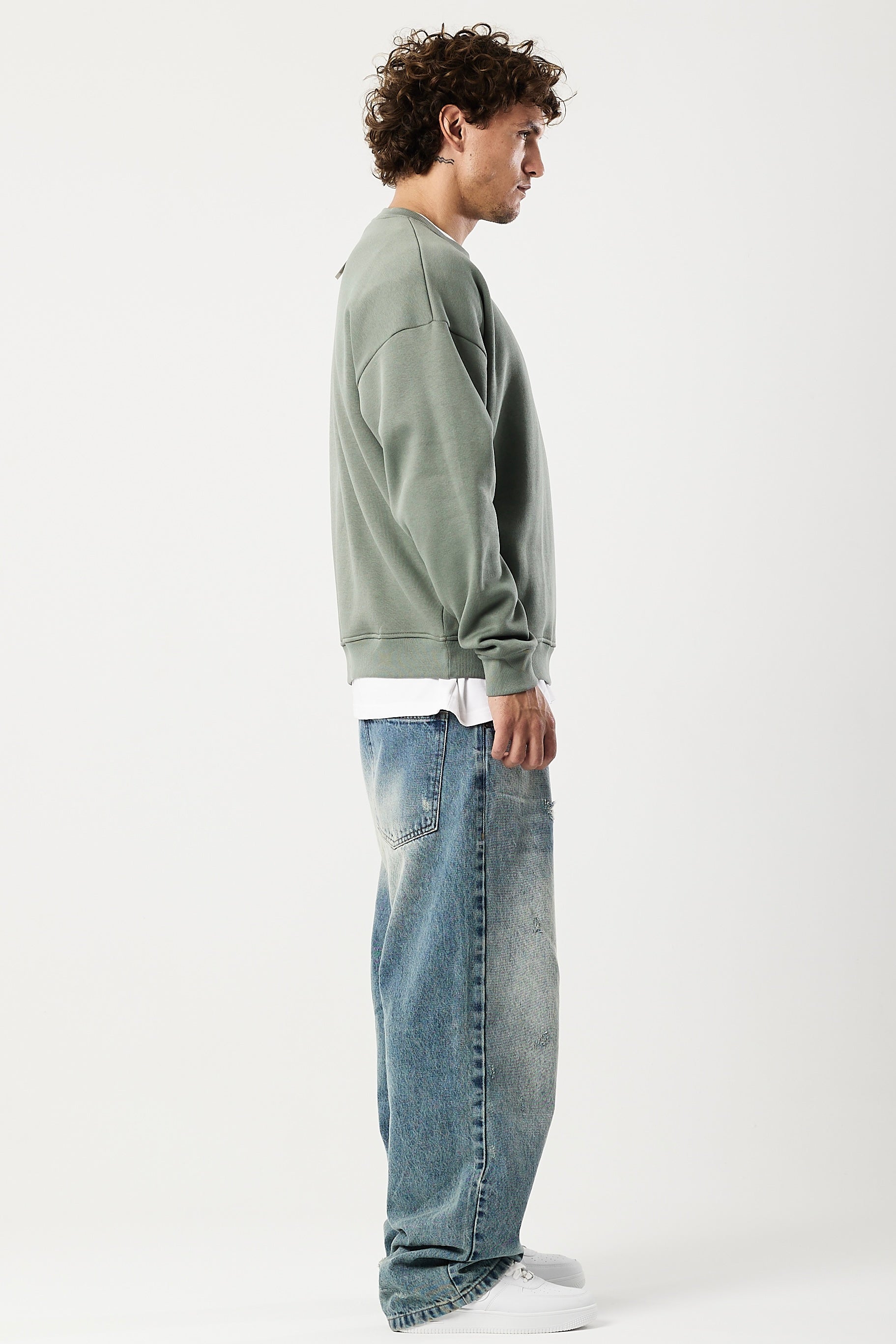 Crewneck sweatshirt Sage Green