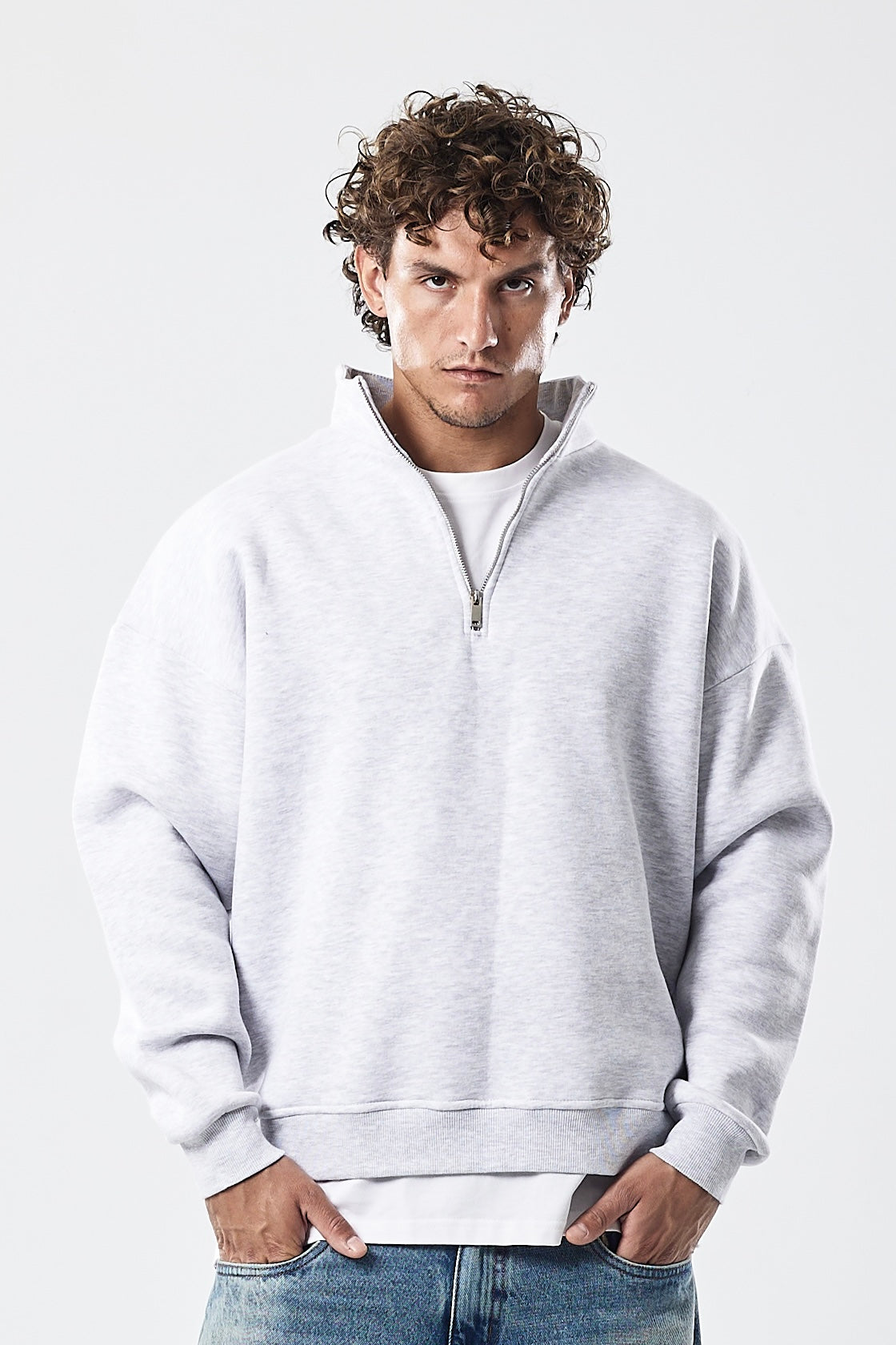 Half-zip sweatshirt Light Grey