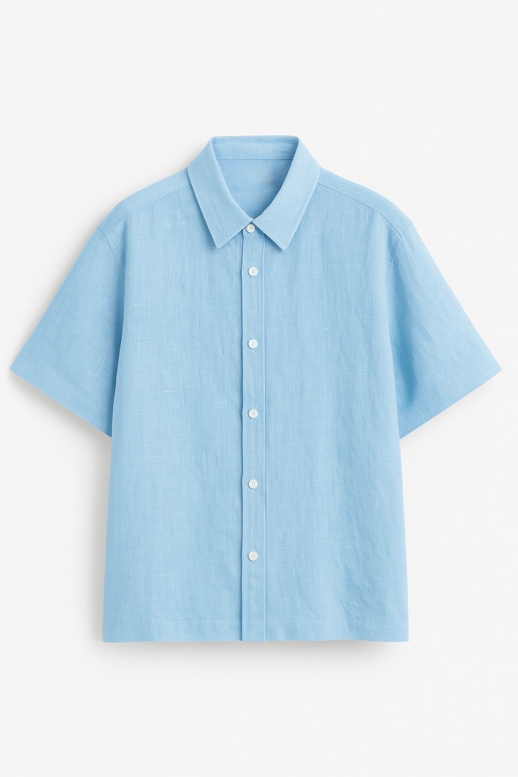 Pure Linen Cropped Boxy Shirt