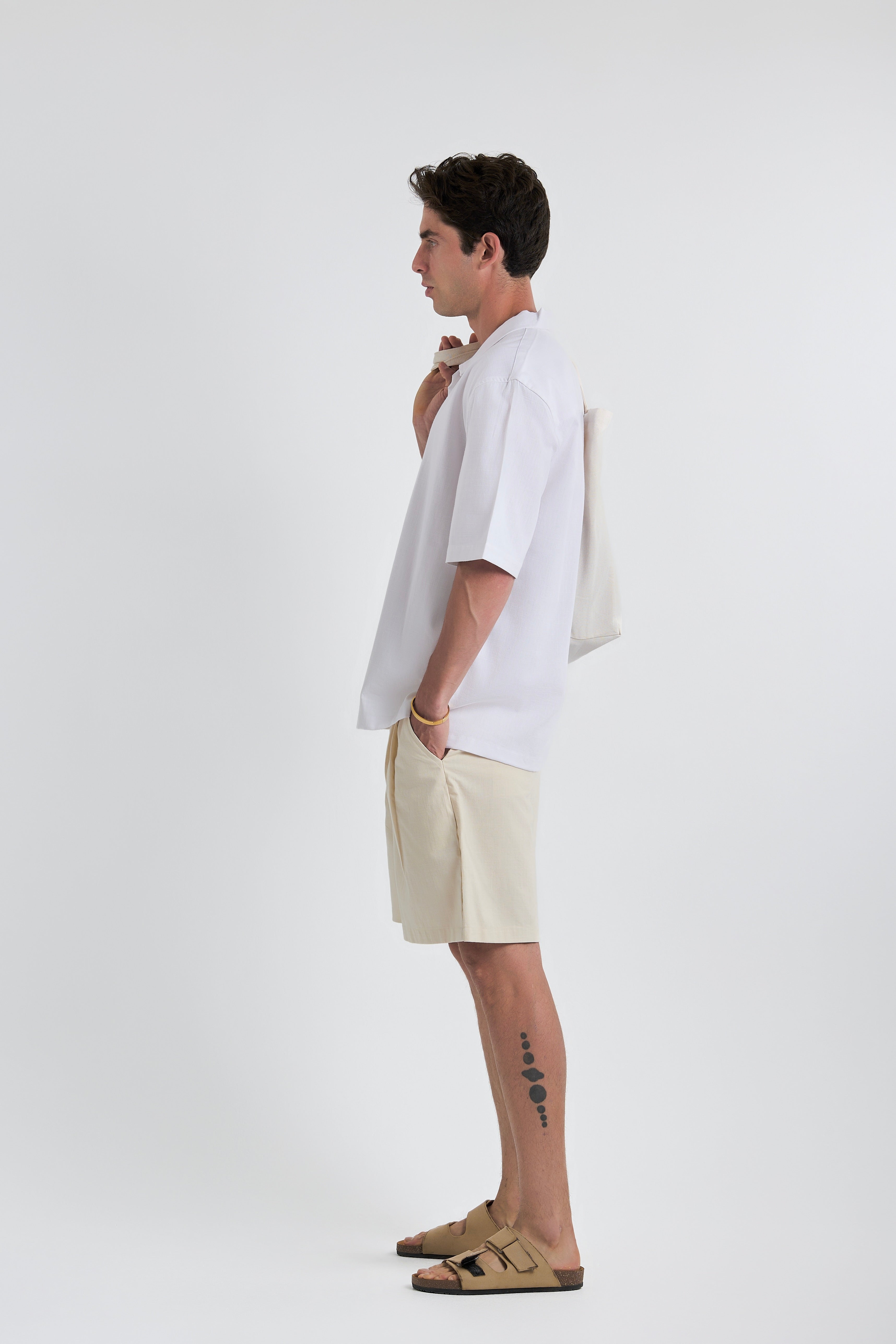 White Relaxed Cuban Linen Shirt