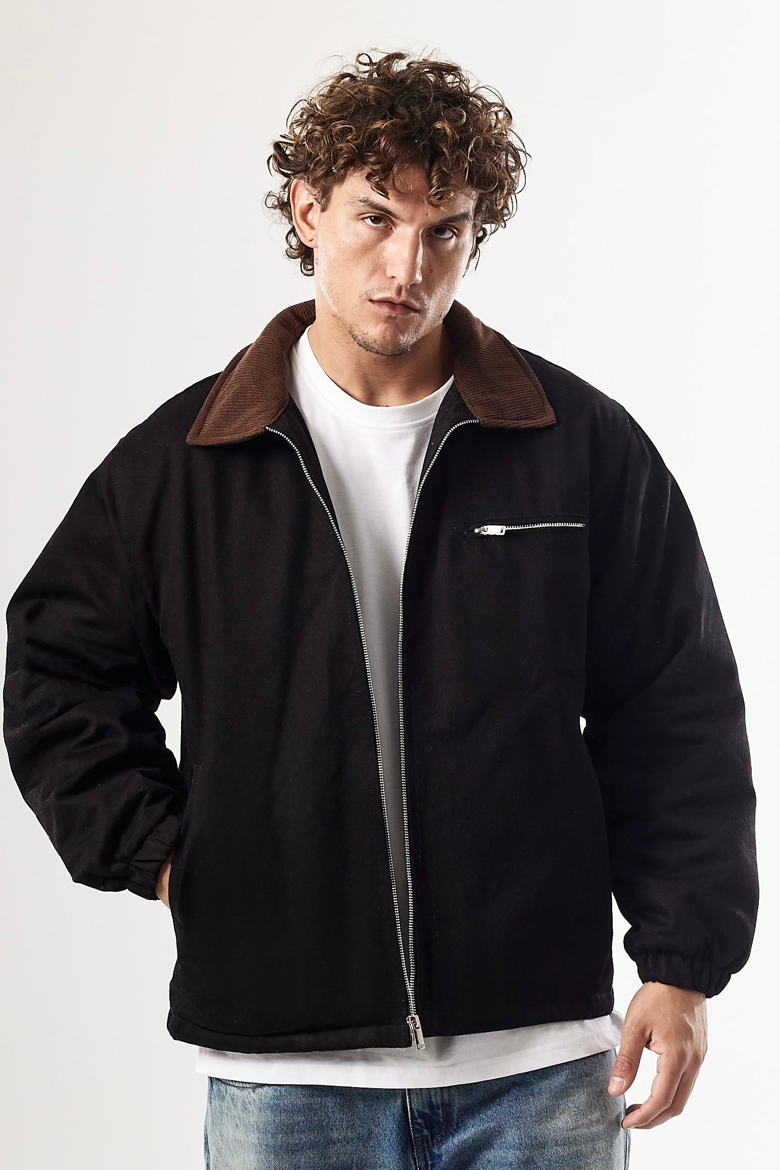 Workwear jacket blackxBrown