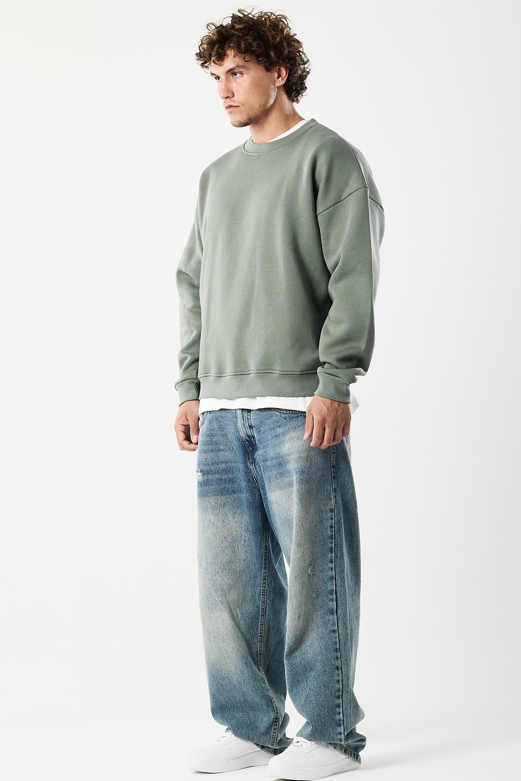 Crewneck sweatshirt Sage Green