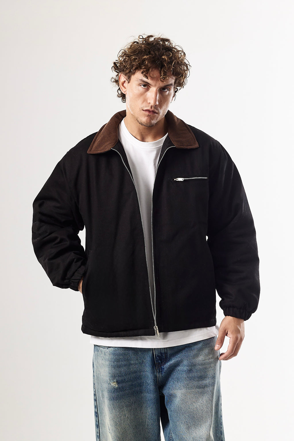 Workwear jacket blackxBrown