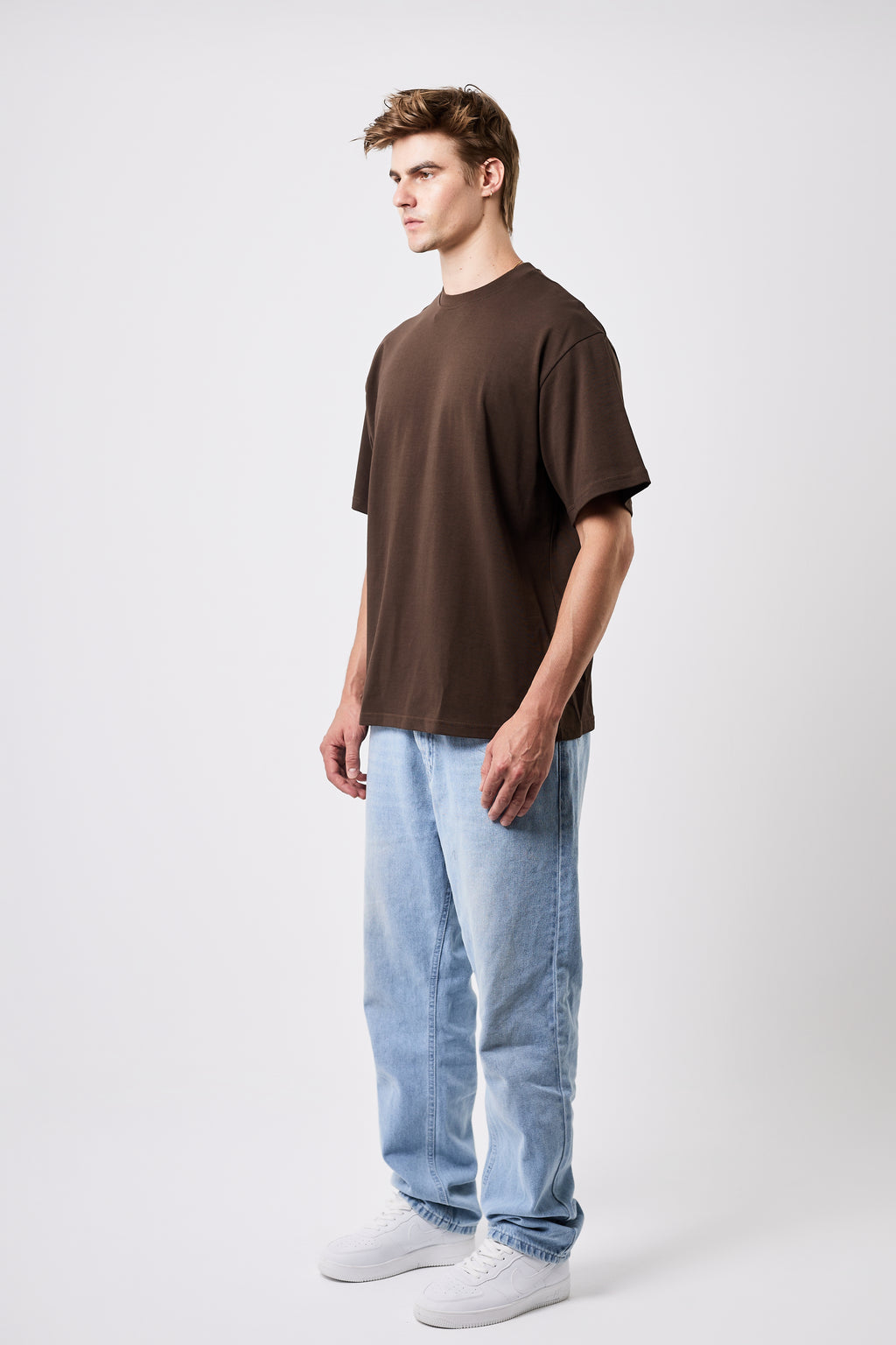 Premium Heavyweight Oversized Tee Brown