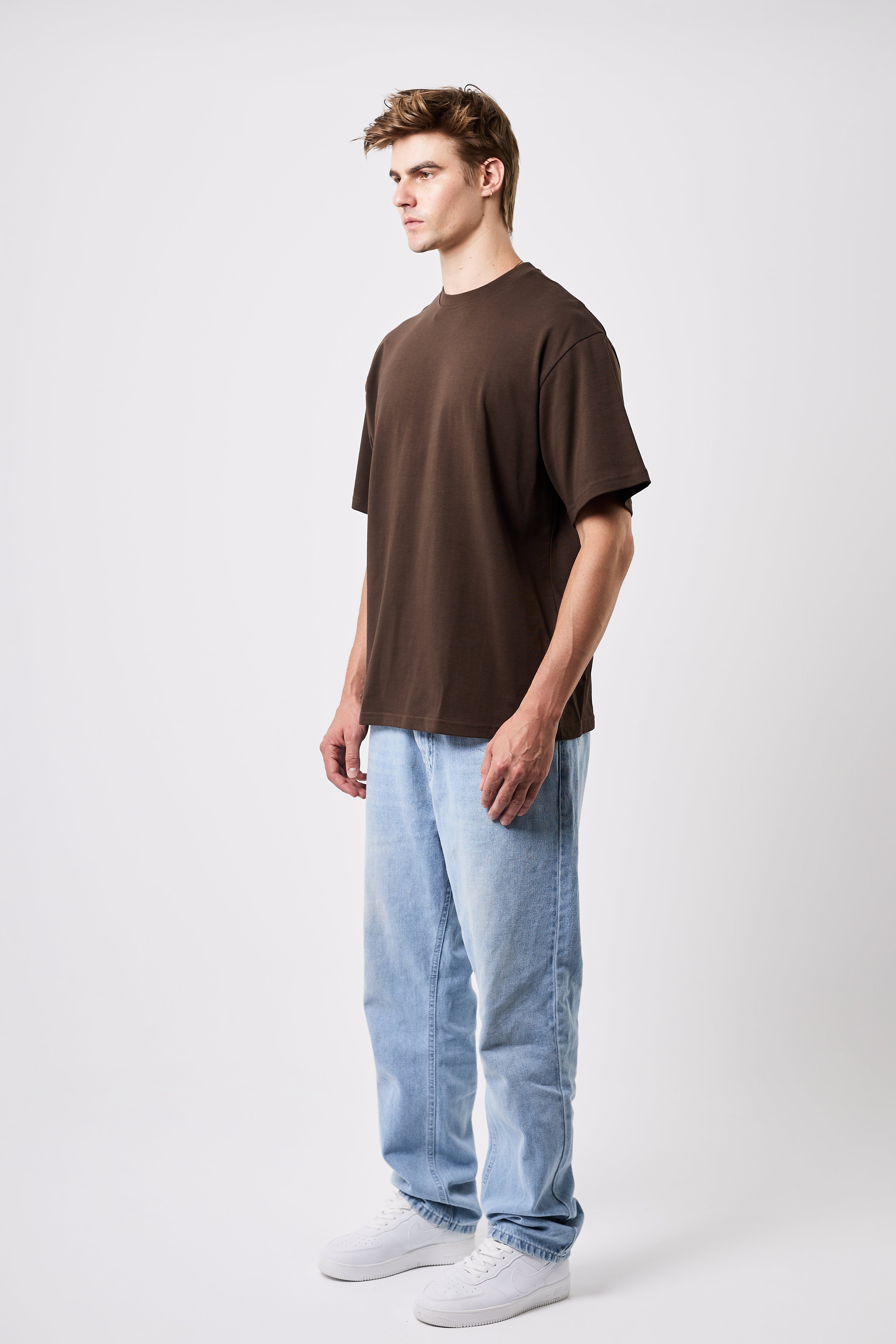 Premium Heavyweight Oversized Tee Brown