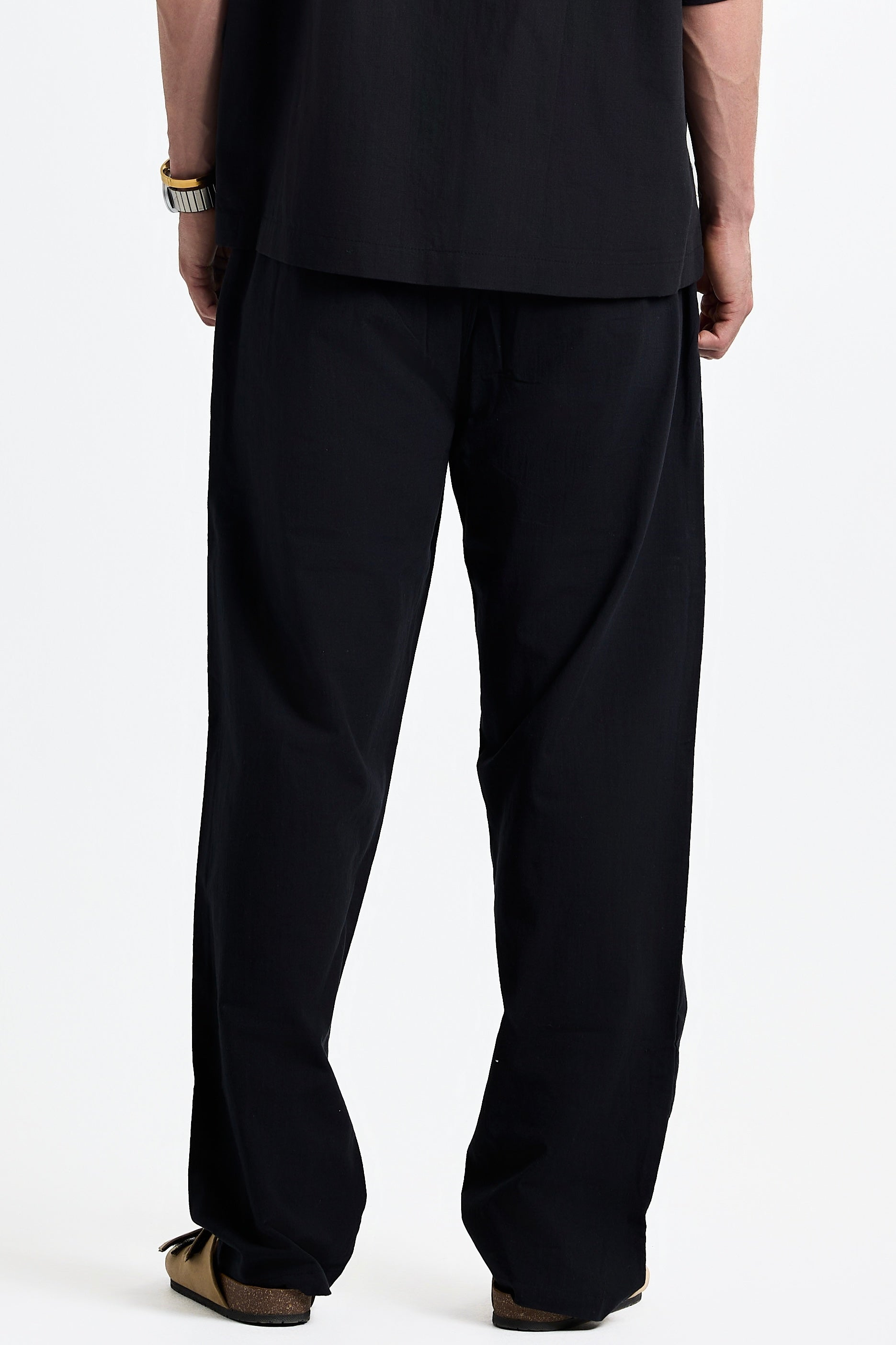 Black linen pants