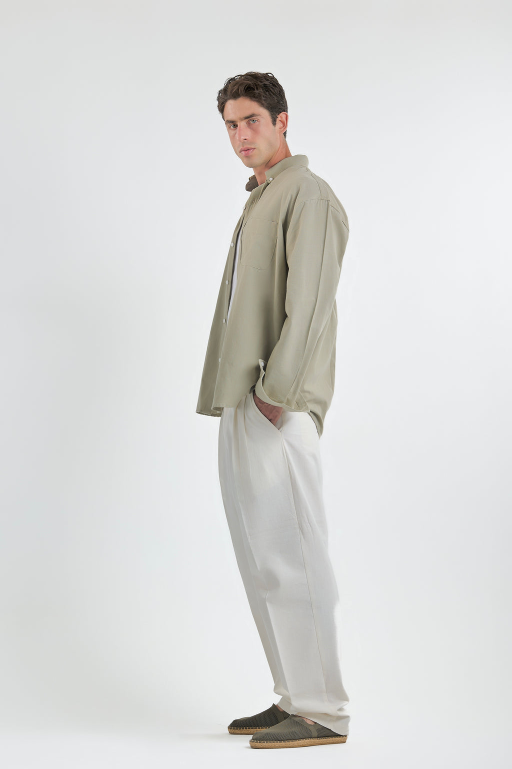 Everyday Desert Sage Linen Shirt