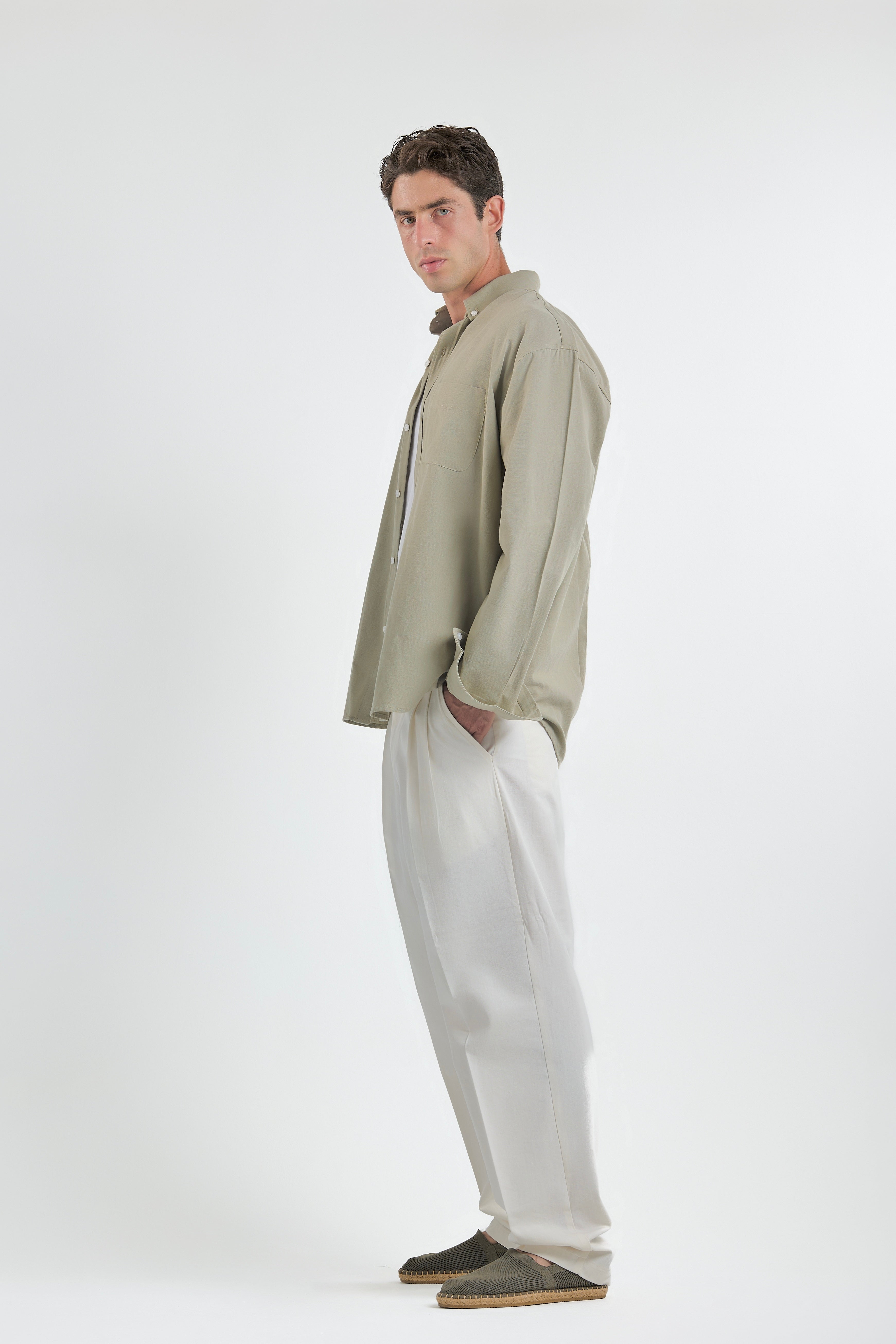 Everyday Desert Sage Linen Shirt