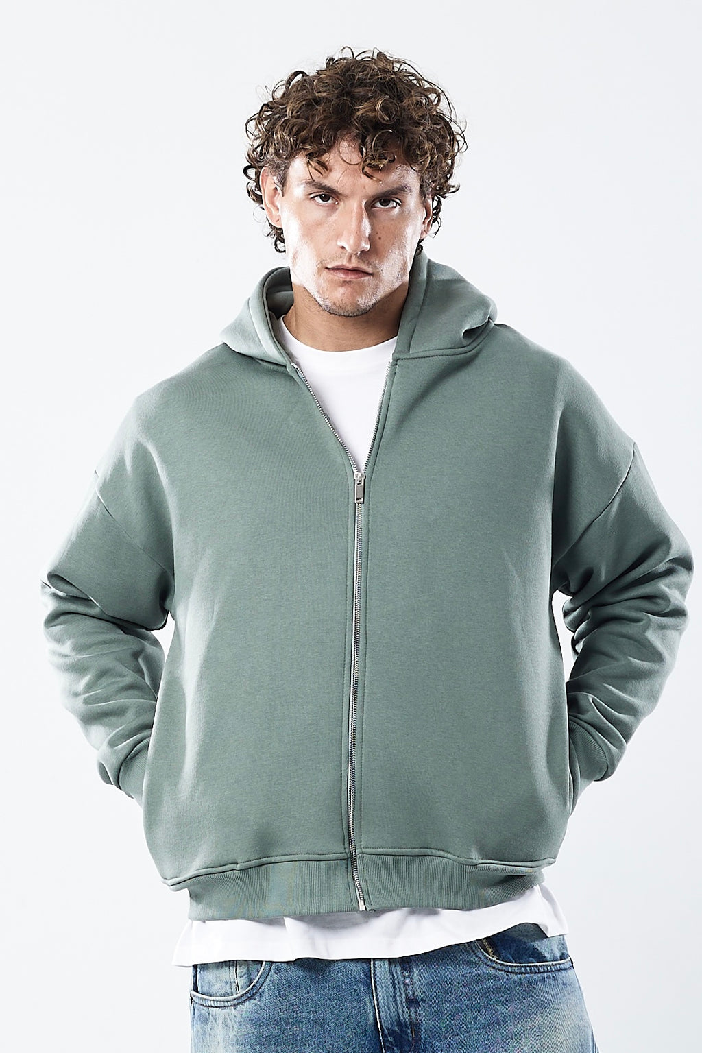 Zip-up hoodie v2 Sage Green