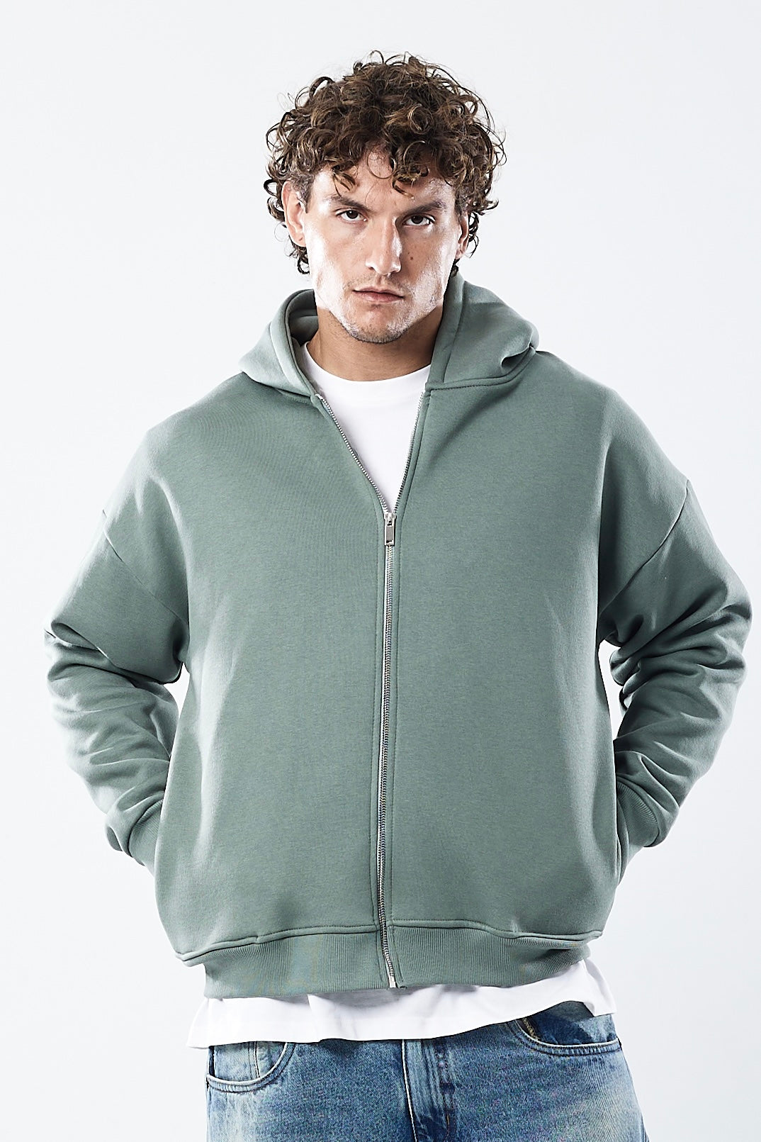 Zip-up hoodie v2 Sage Green