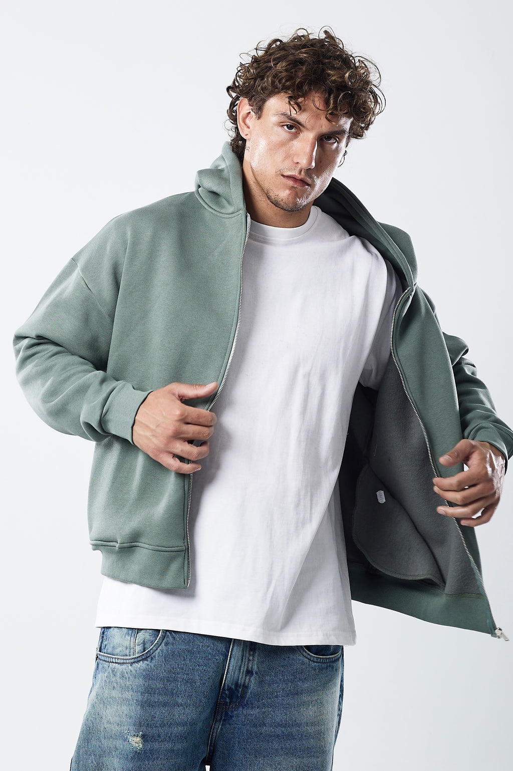 Zip-up hoodie v2 Sage Green