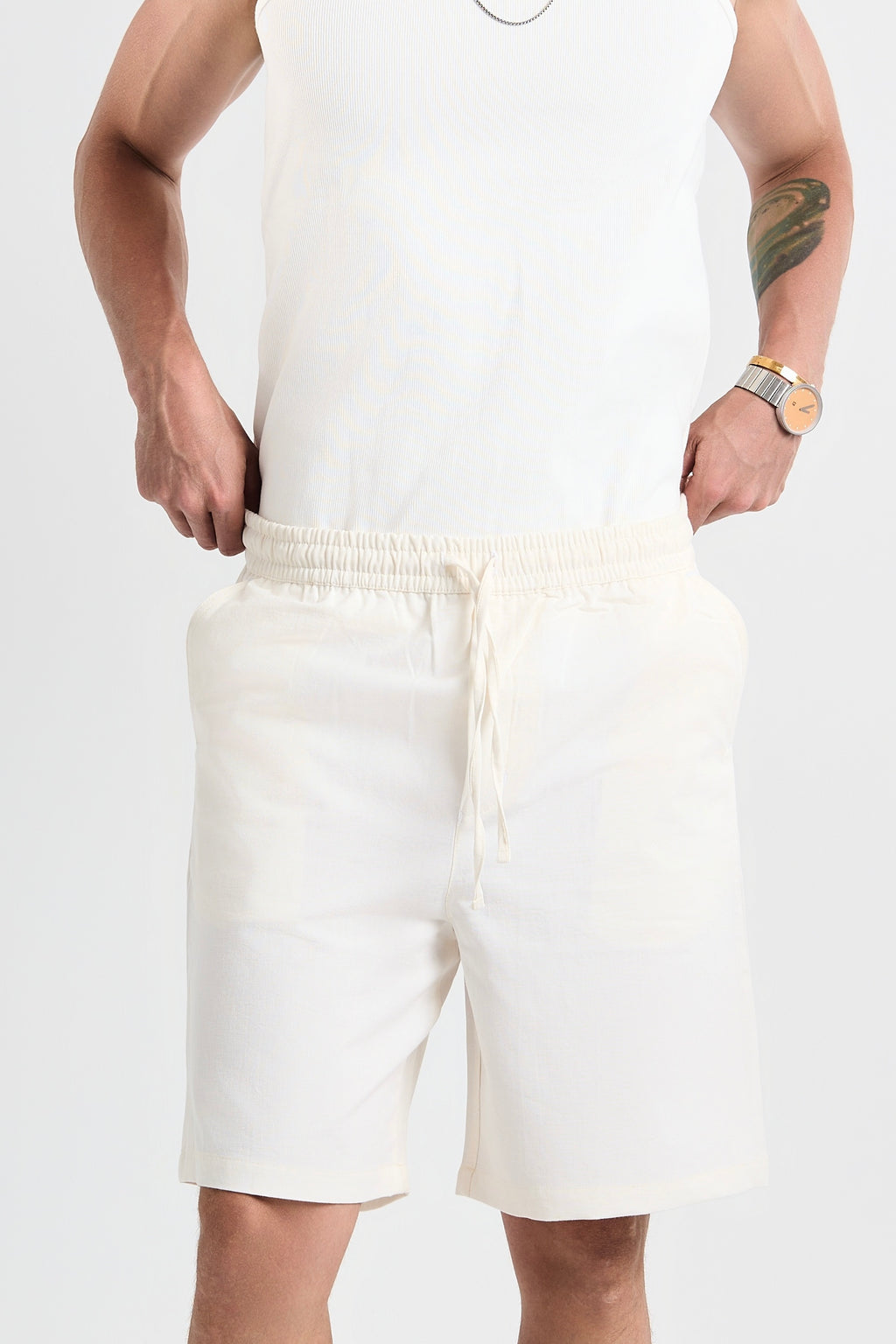 Off-White linen Shorts