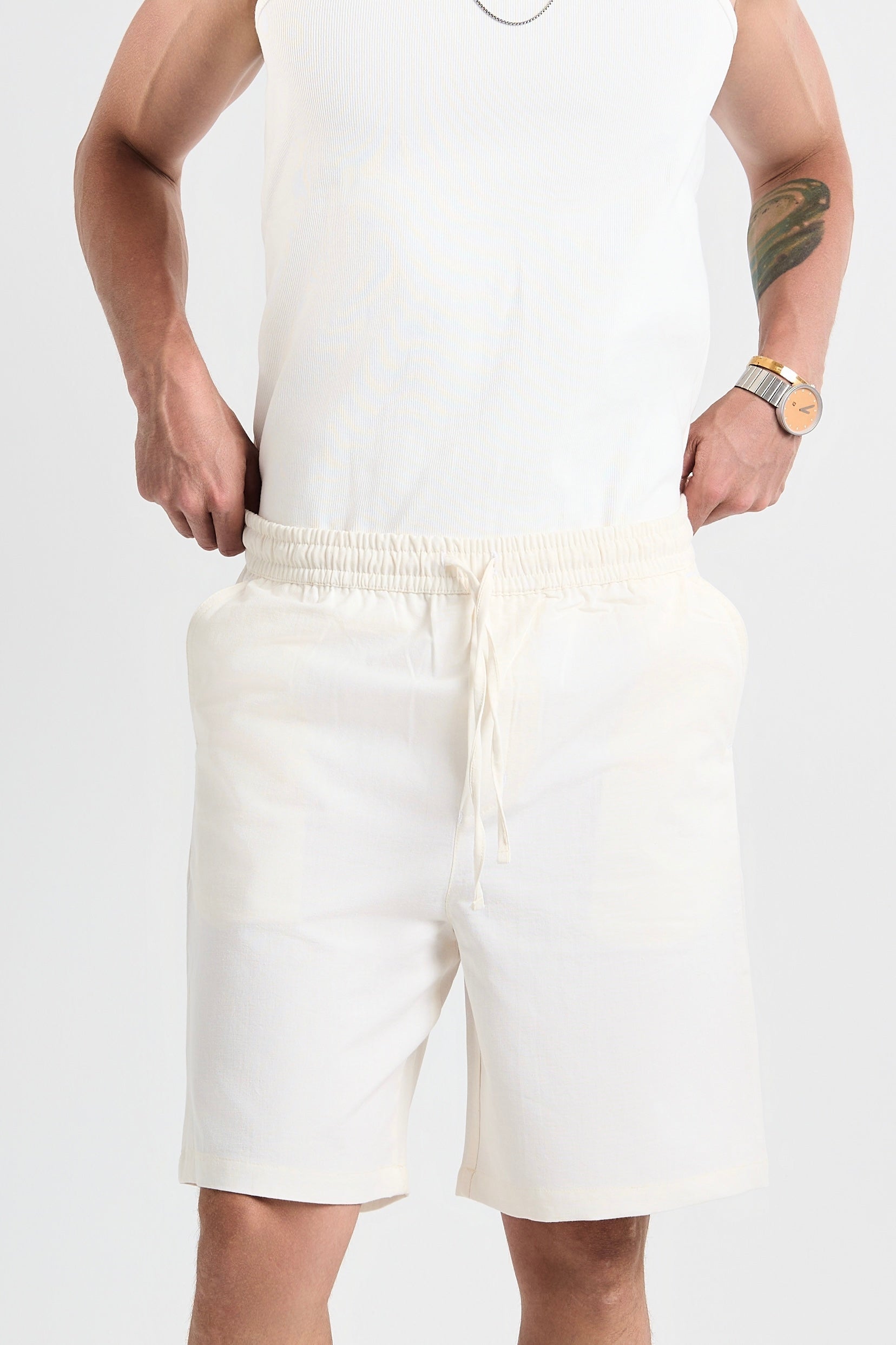Off-White linen Shorts