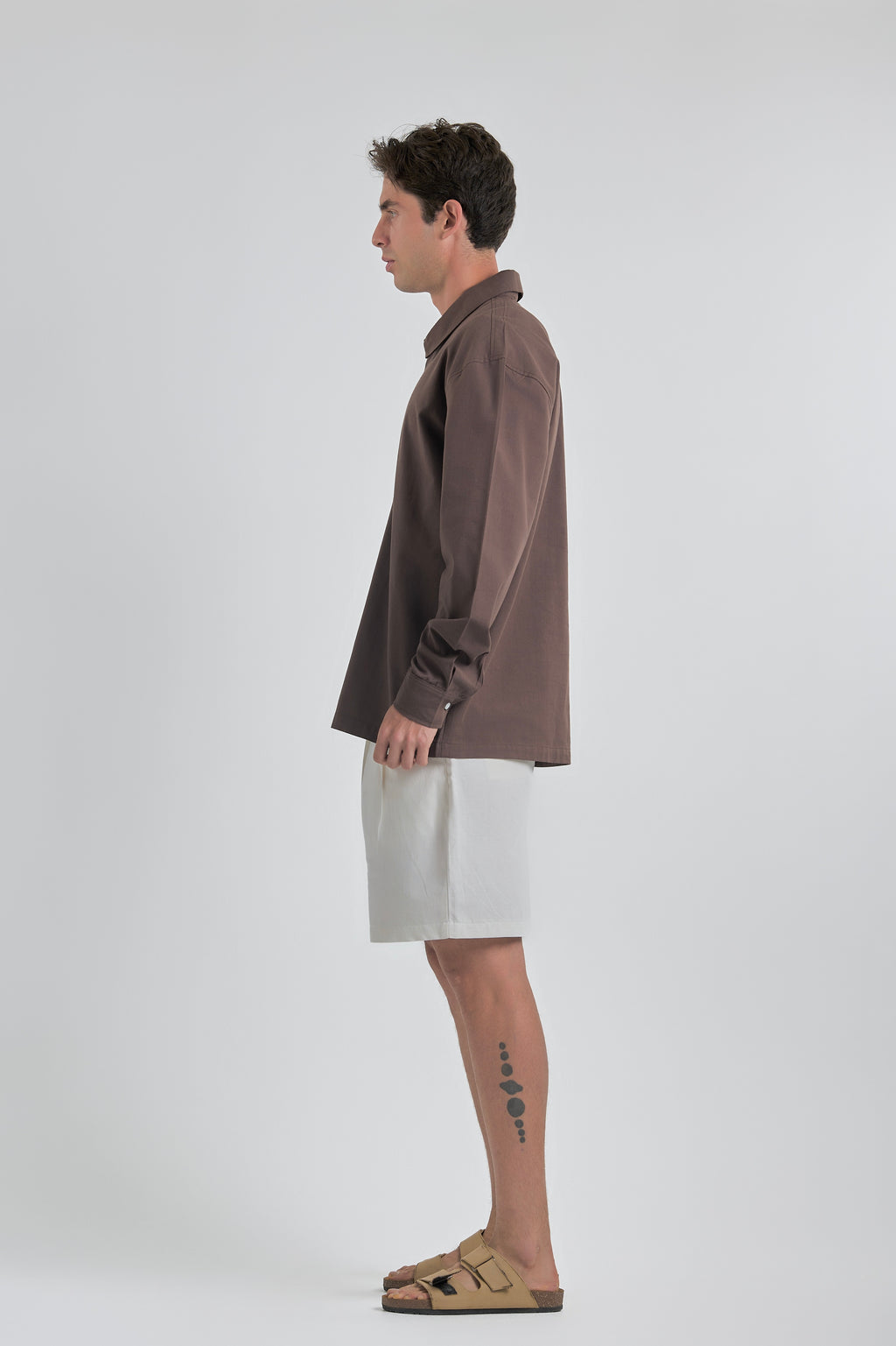 Brown Riviera Linen Polo