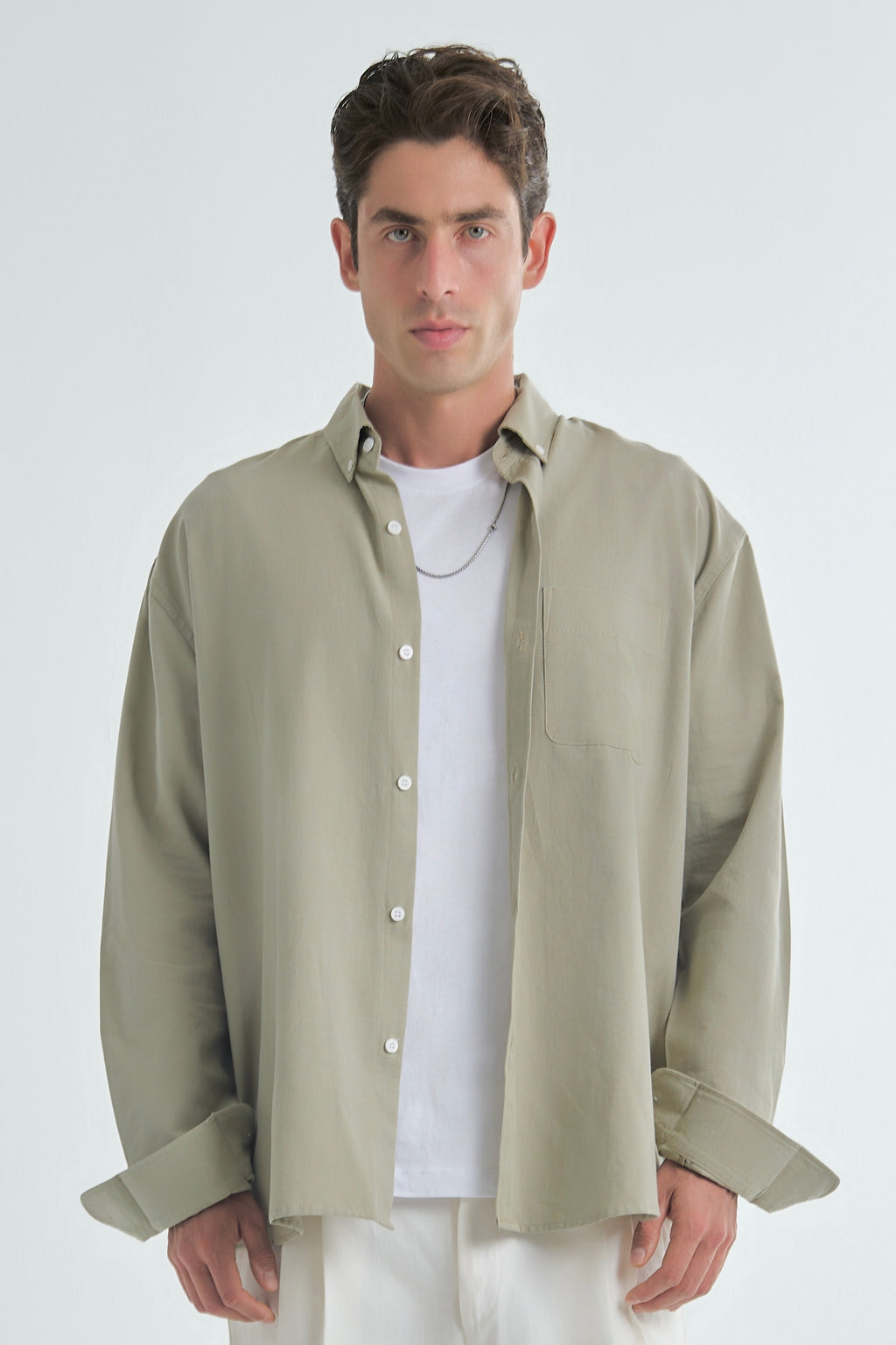 Everyday Desert Sage Linen Shirt