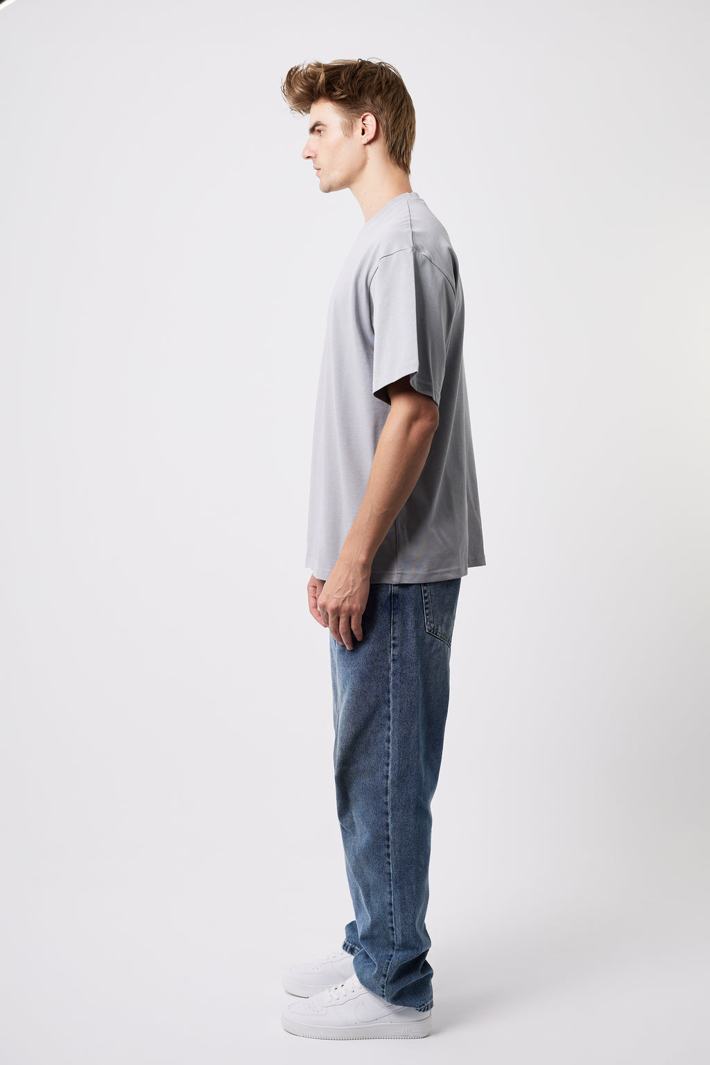 Premium Heavyweight Oversized Tee Light Grey