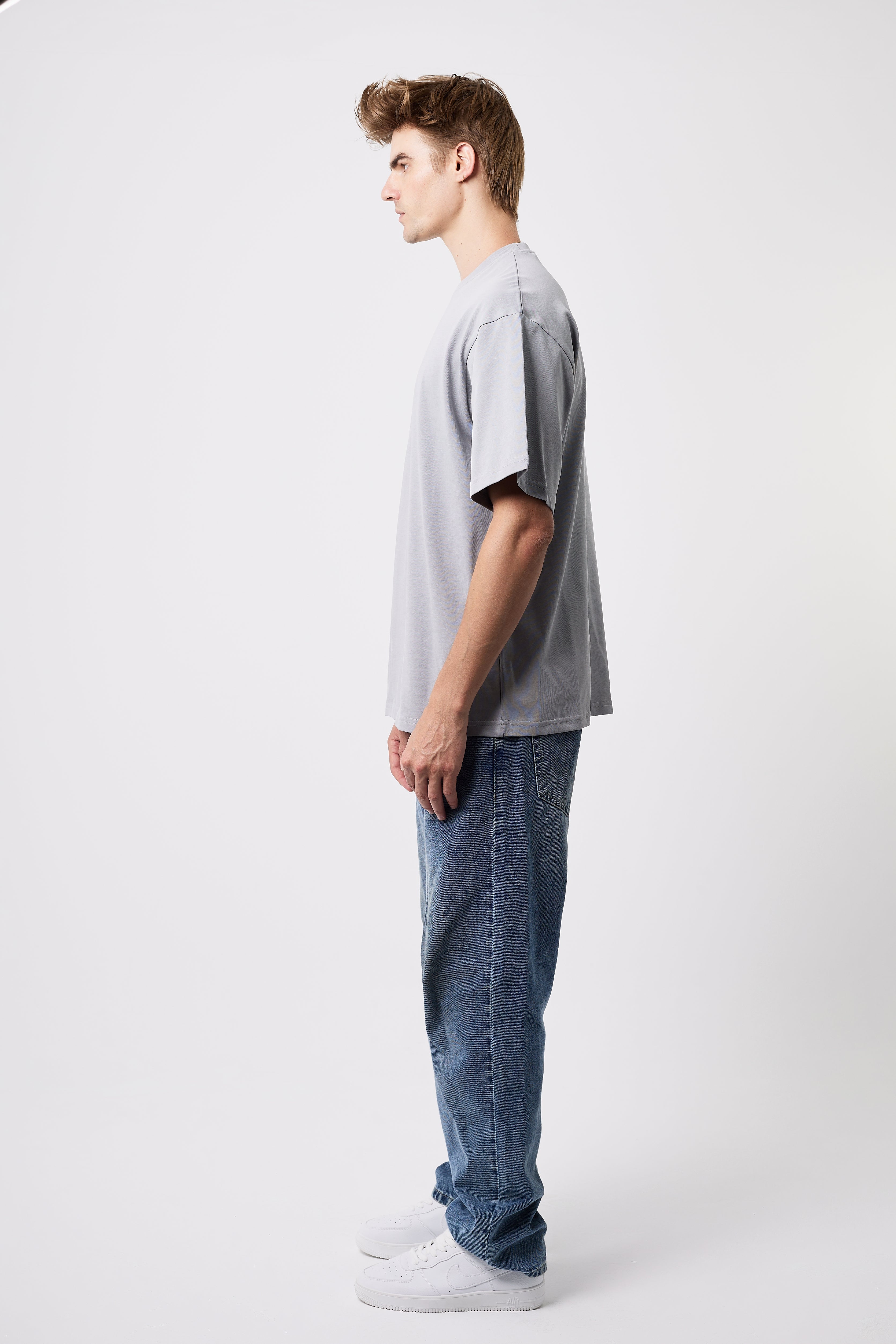 Premium Heavyweight Oversized Tee Light Grey
