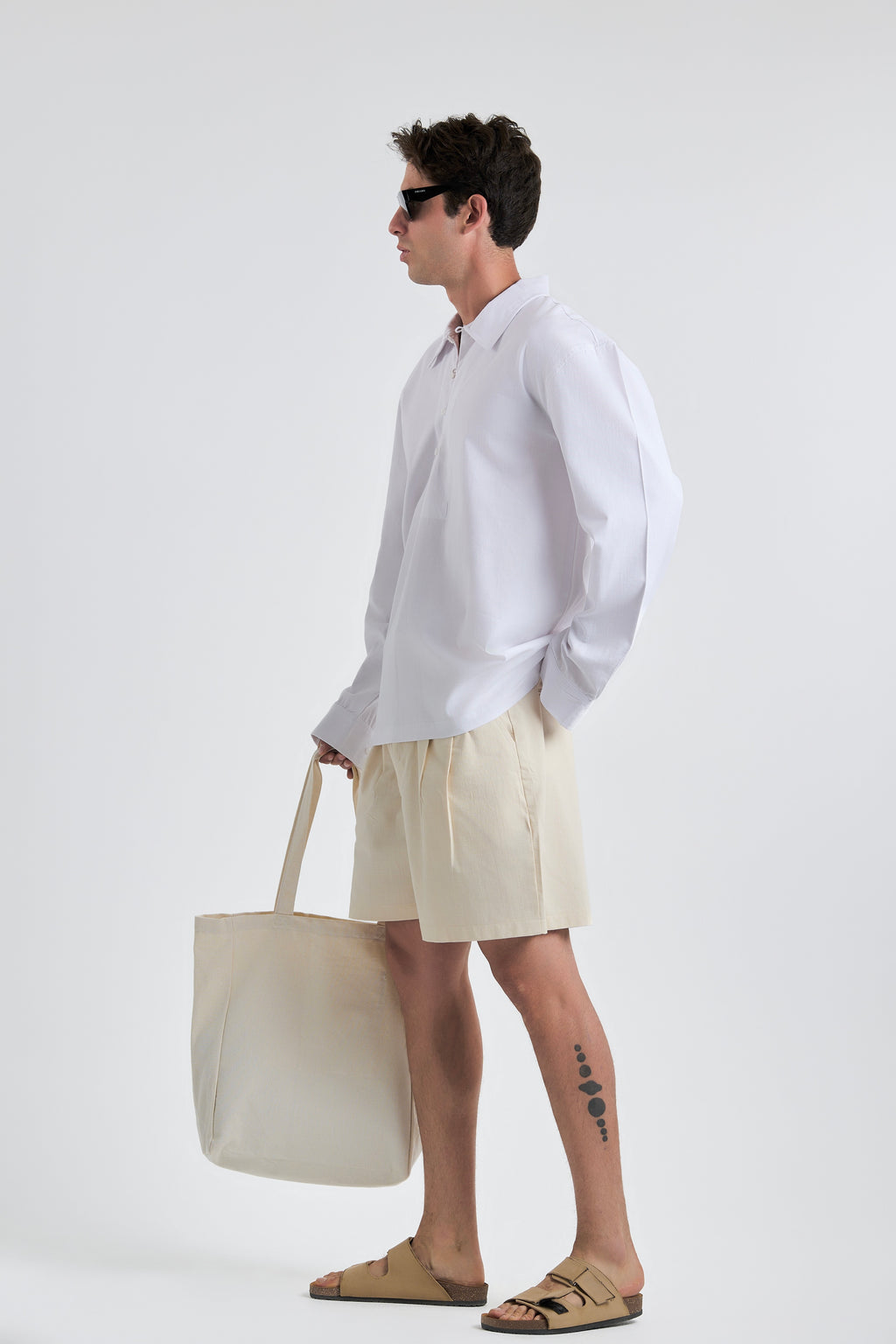 White Riviera linen polo