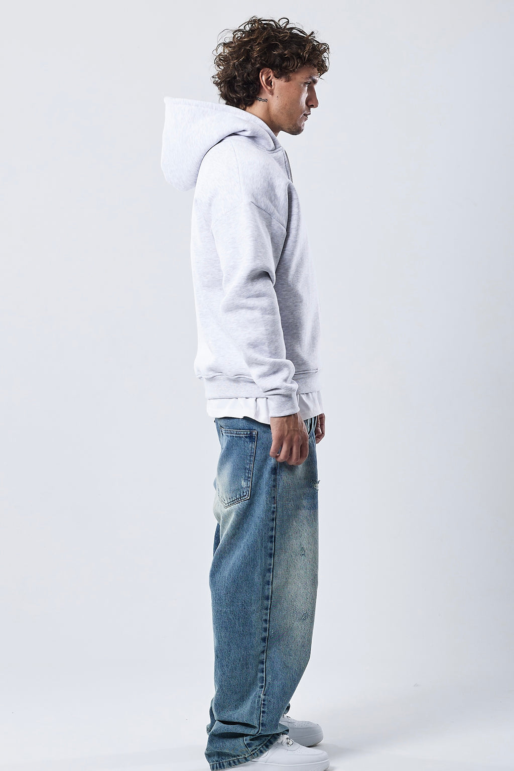 Zip-up hoodie v2 light grey