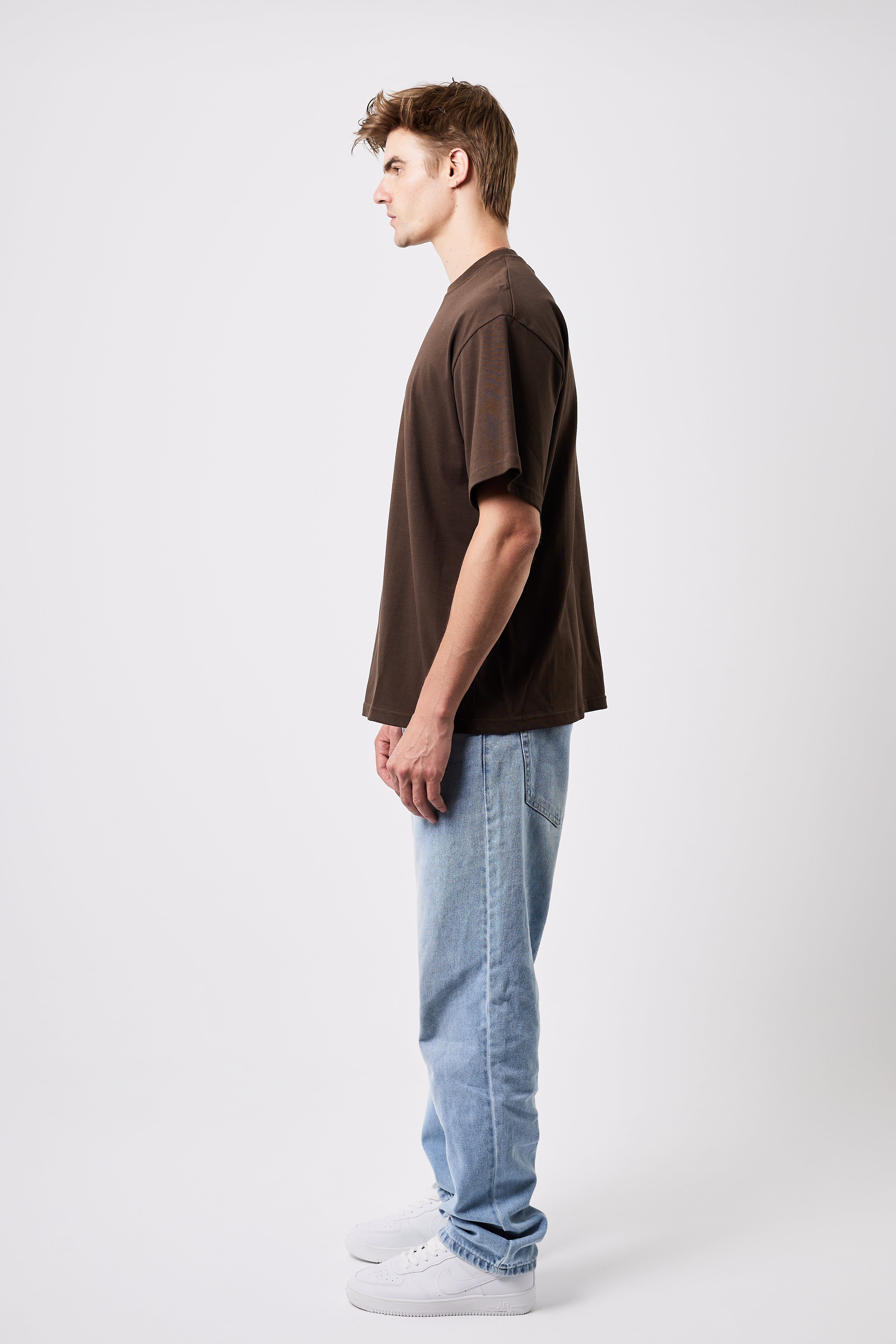 Premium Heavyweight Oversized Tee Brown